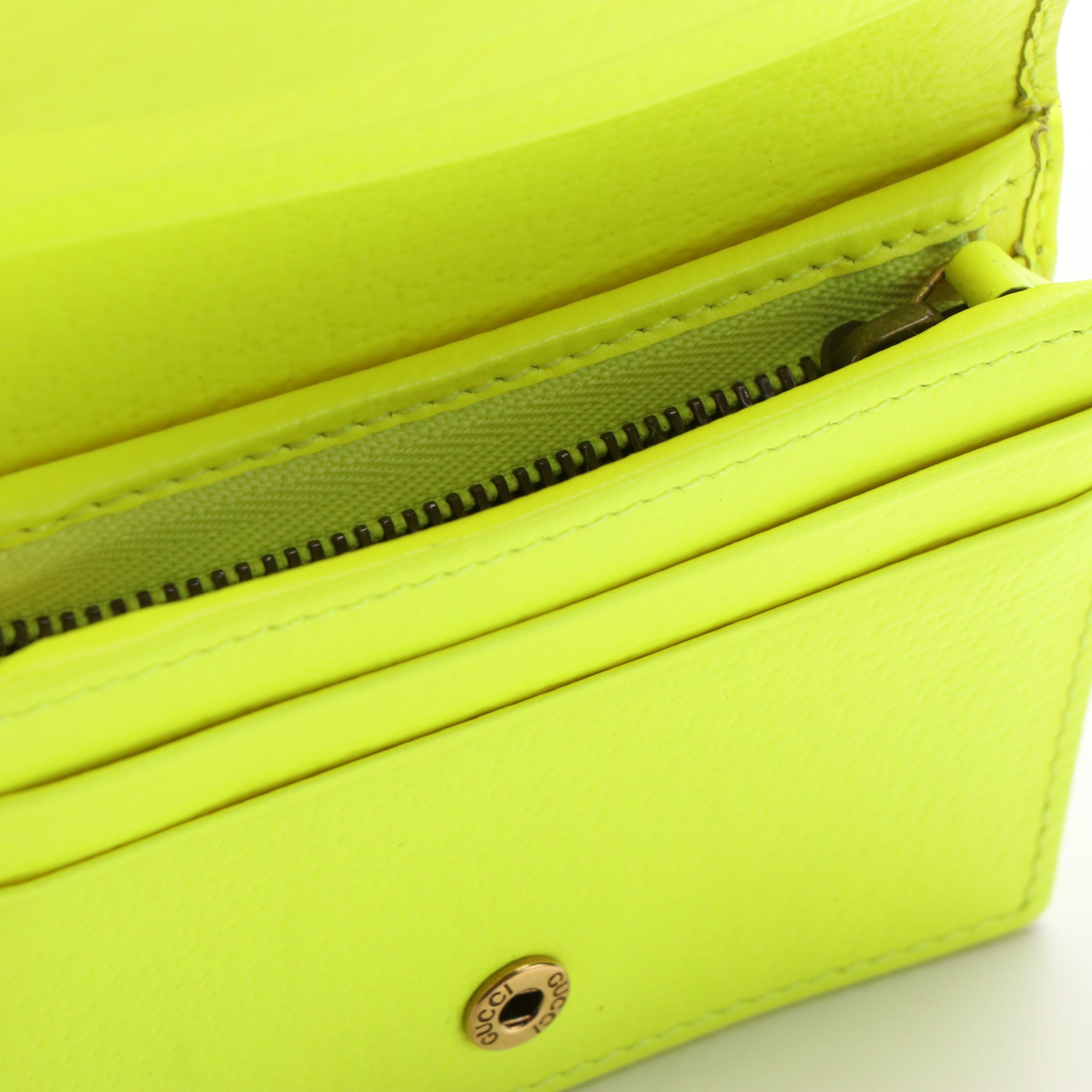 Gucci Bifold Wallet in Floral Neon Printed Leather