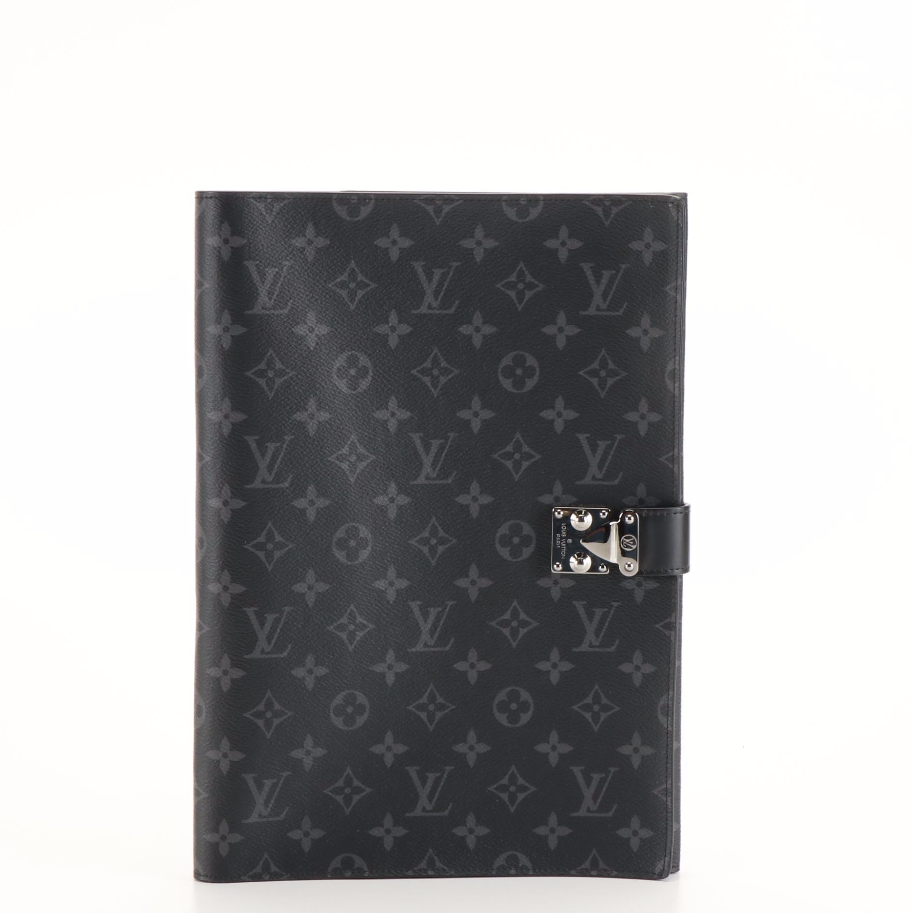 Louis Vuitton Eclipse Franck Folder in Black and Gray Monogram Canvas