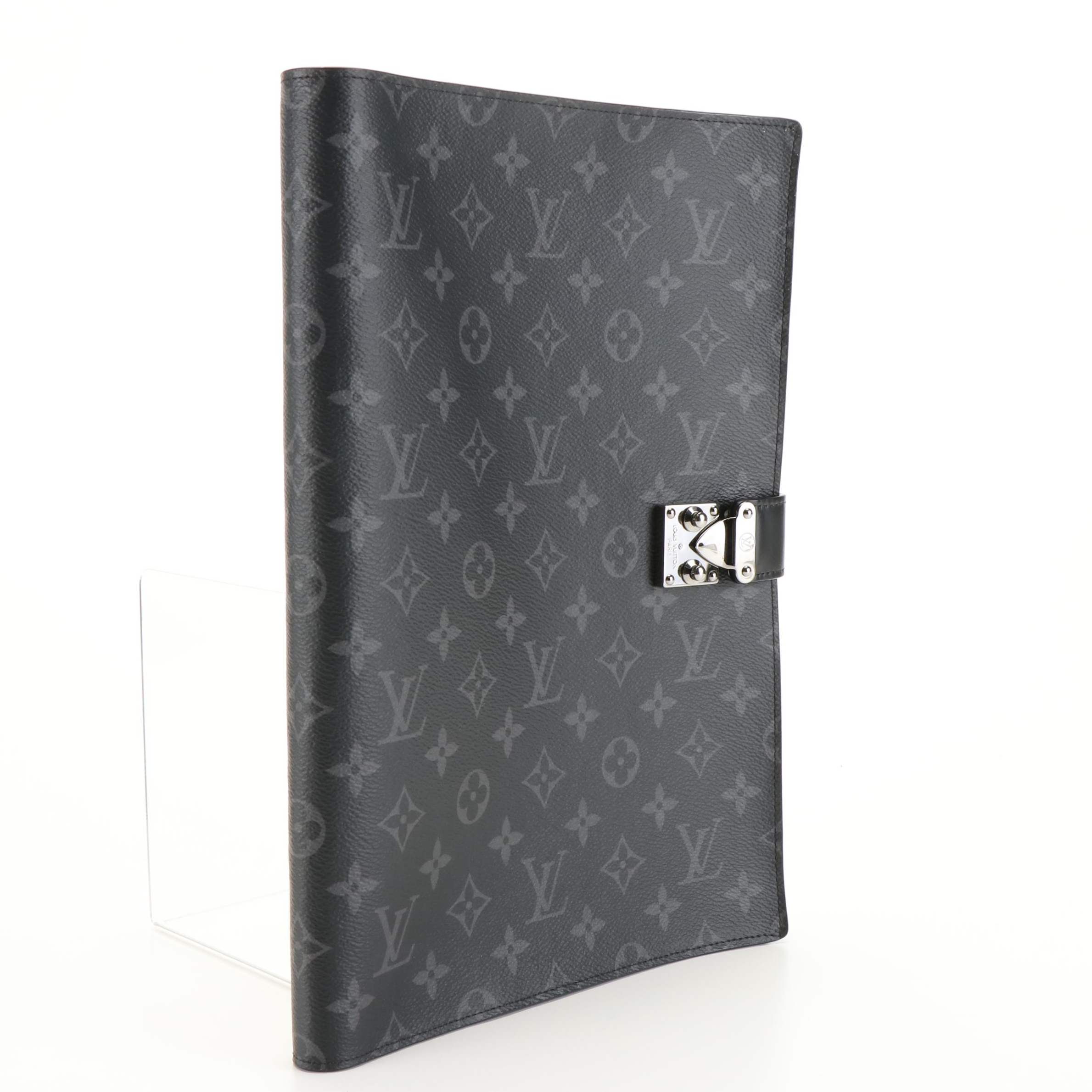 Louis Vuitton Eclipse Franck Folder in Black and Gray Monogram Canvas