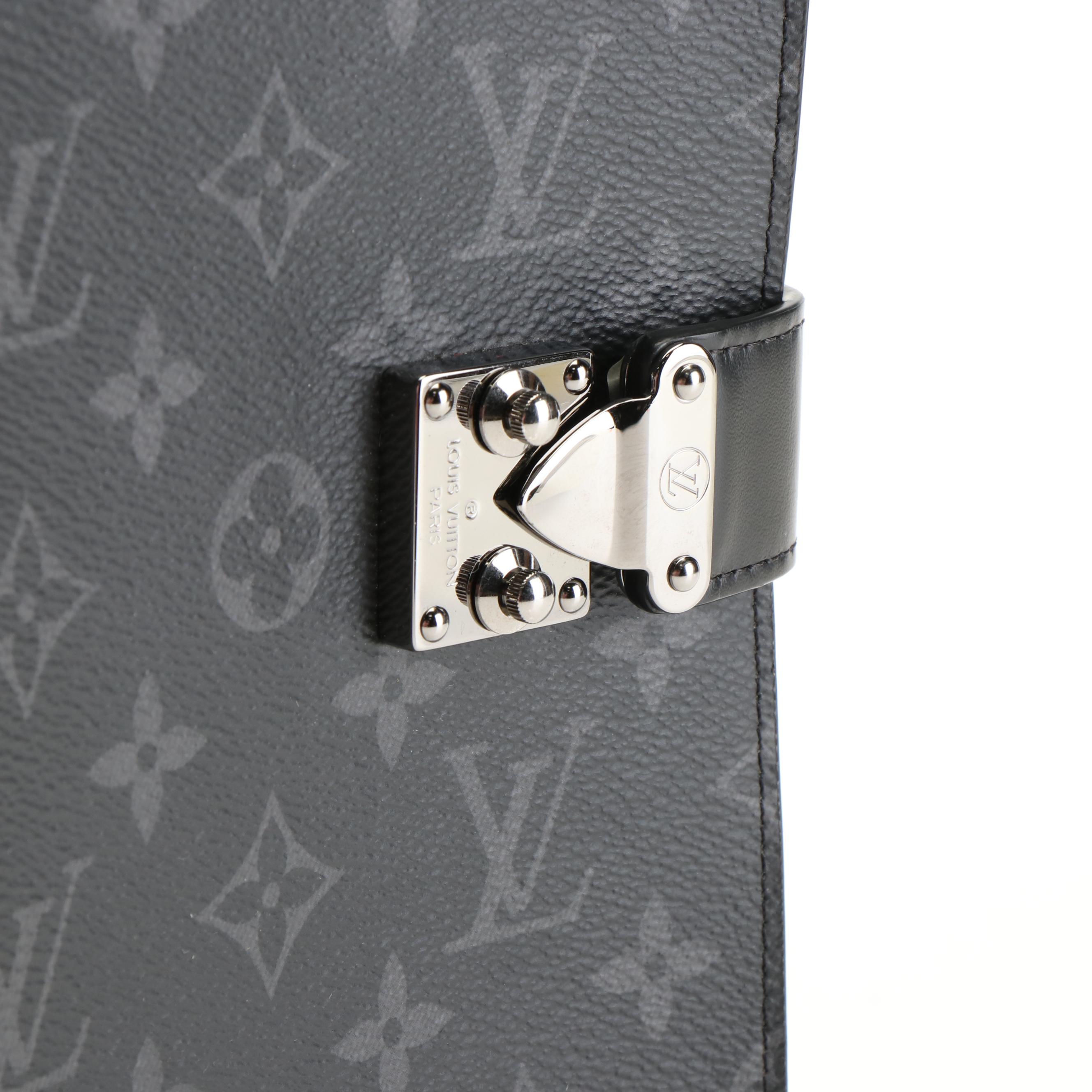 Louis Vuitton Eclipse Franck Folder in Black and Gray Monogram Canvas
