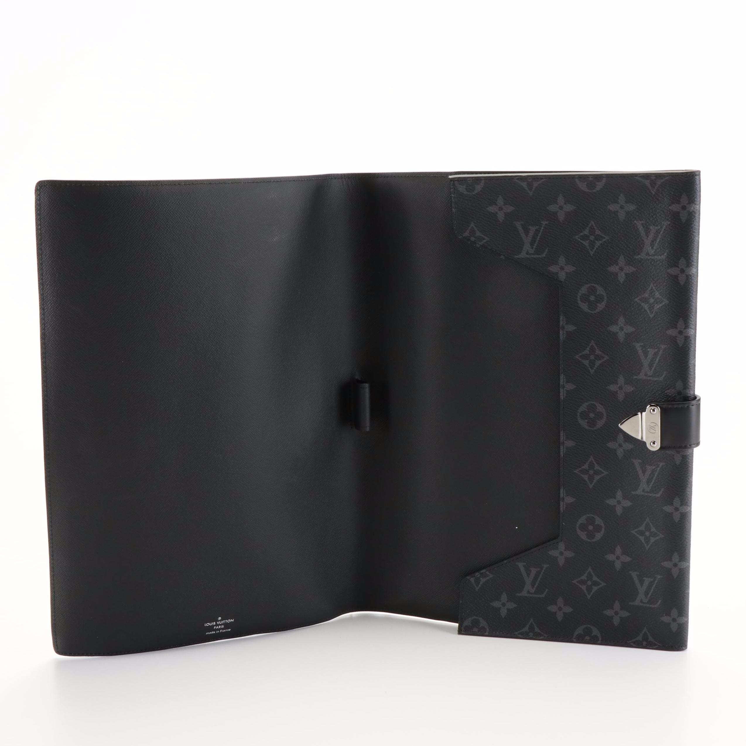 Louis Vuitton Eclipse Franck Folder in Black and Gray Monogram Canvas