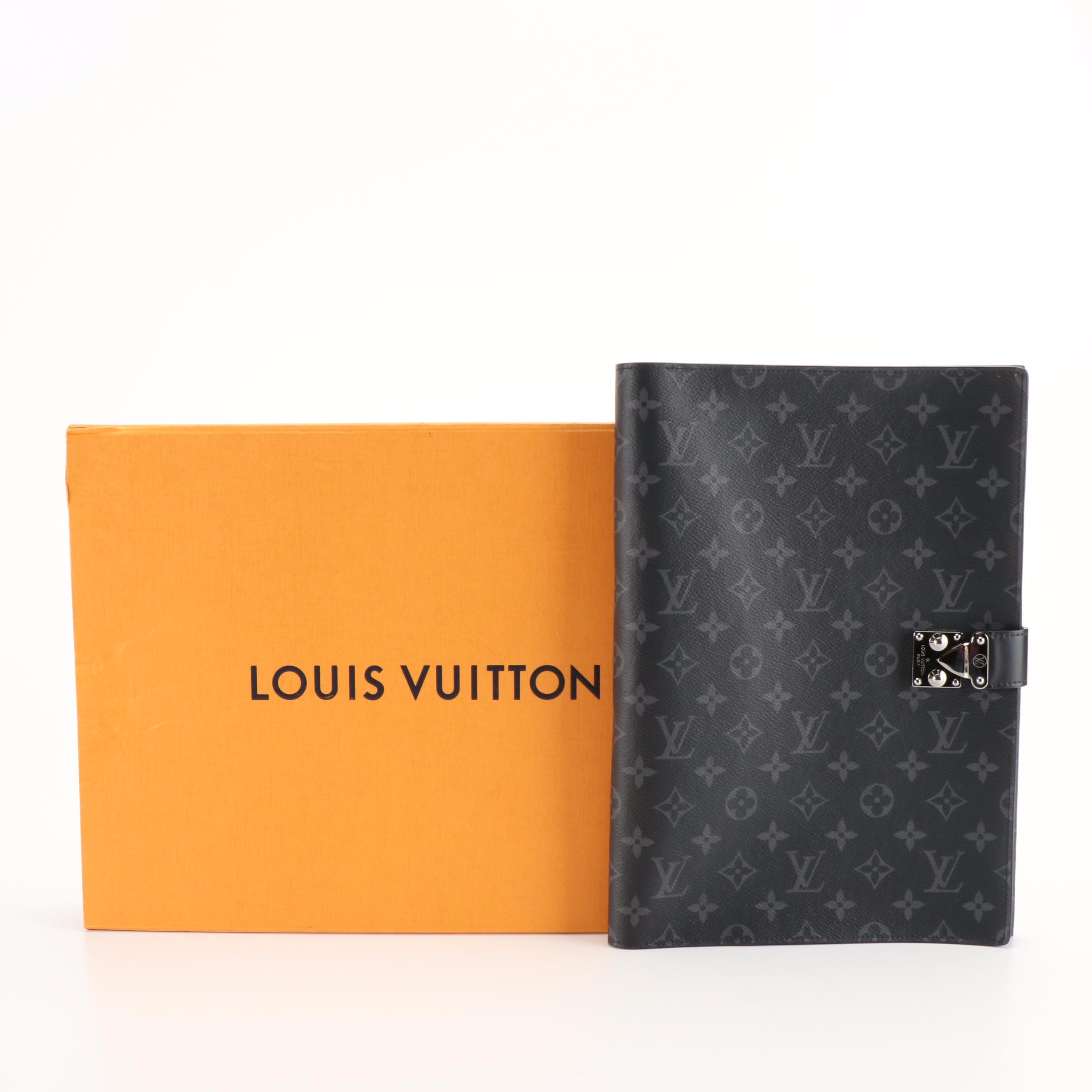 Louis Vuitton Eclipse Franck Folder in Black and Gray Monogram Canvas
