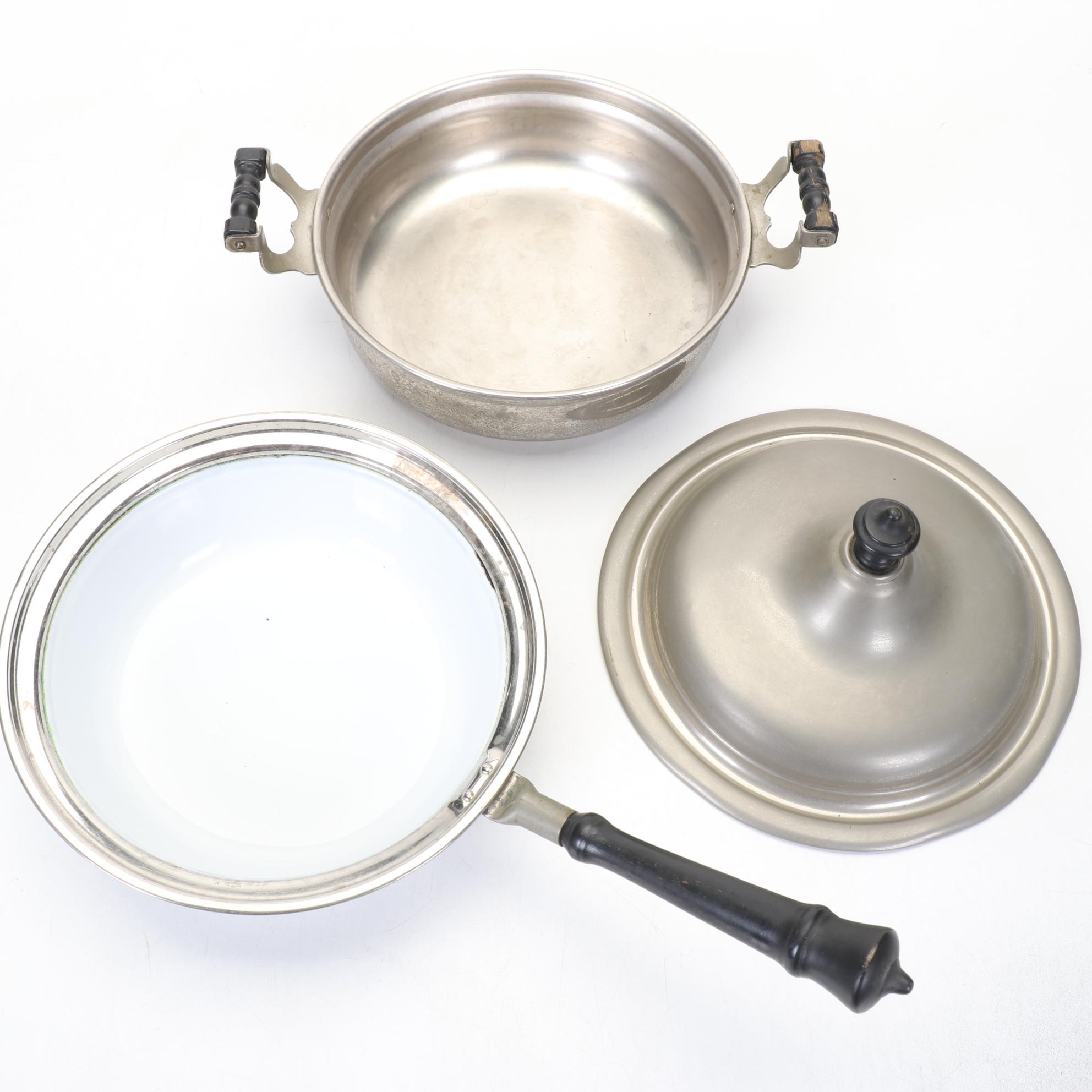 Manning Bowman Chafing Dish with Enamel Pan, Early 20th Century