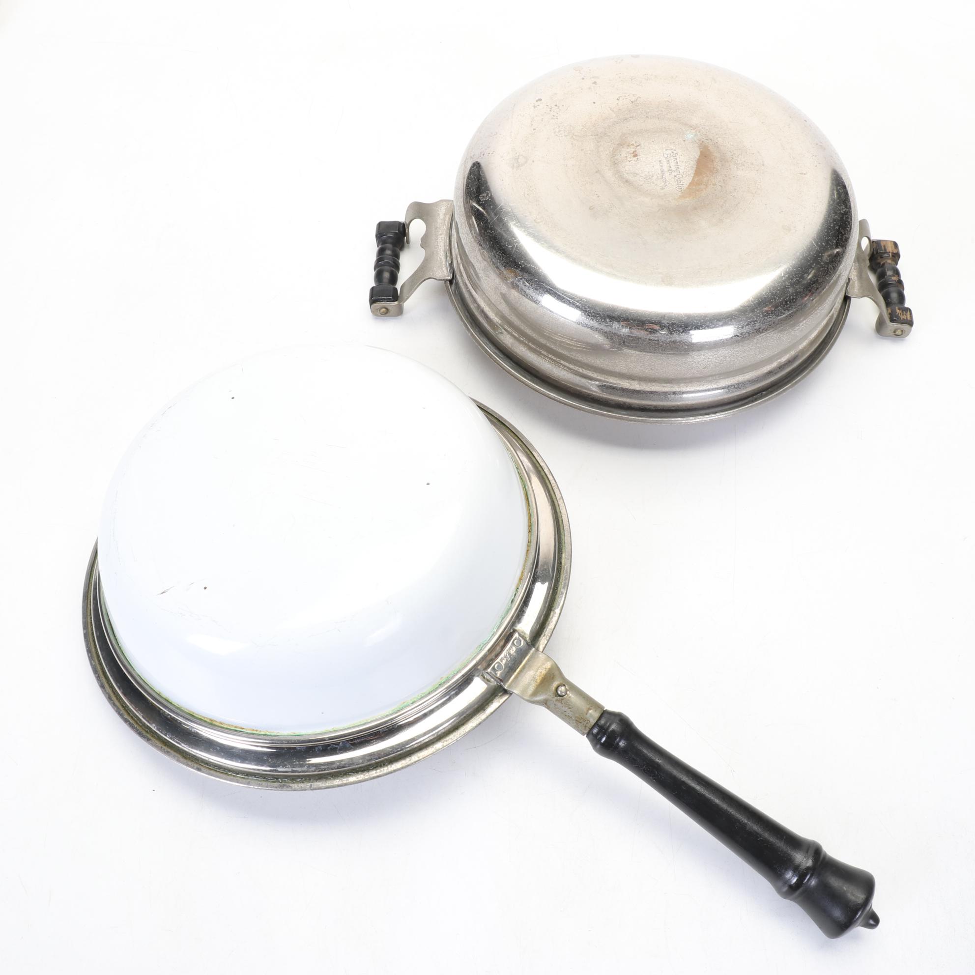 Manning Bowman Chafing Dish with Enamel Pan, Early 20th Century