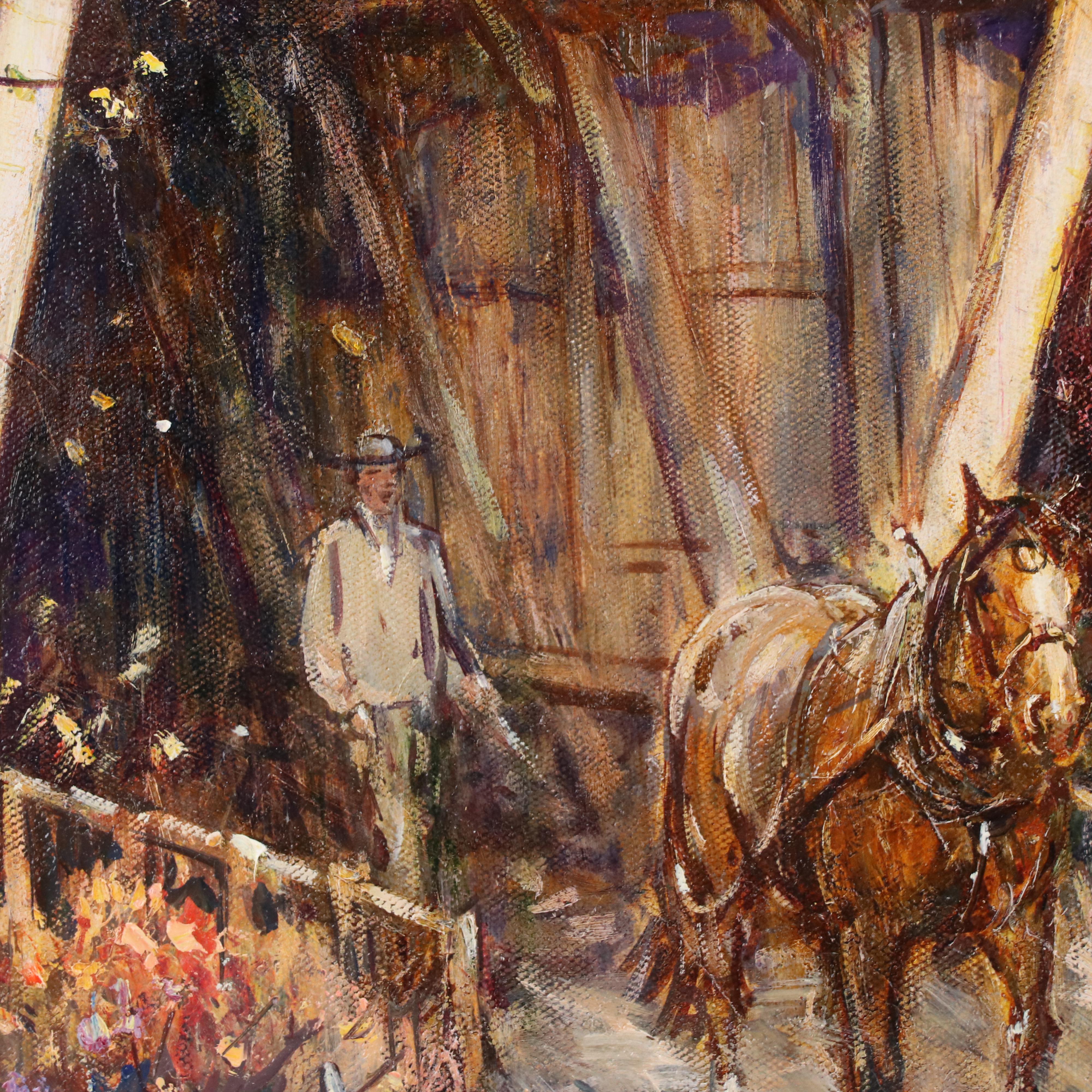 Leslie Cope Oil Painting "Autumn Colors," 1986