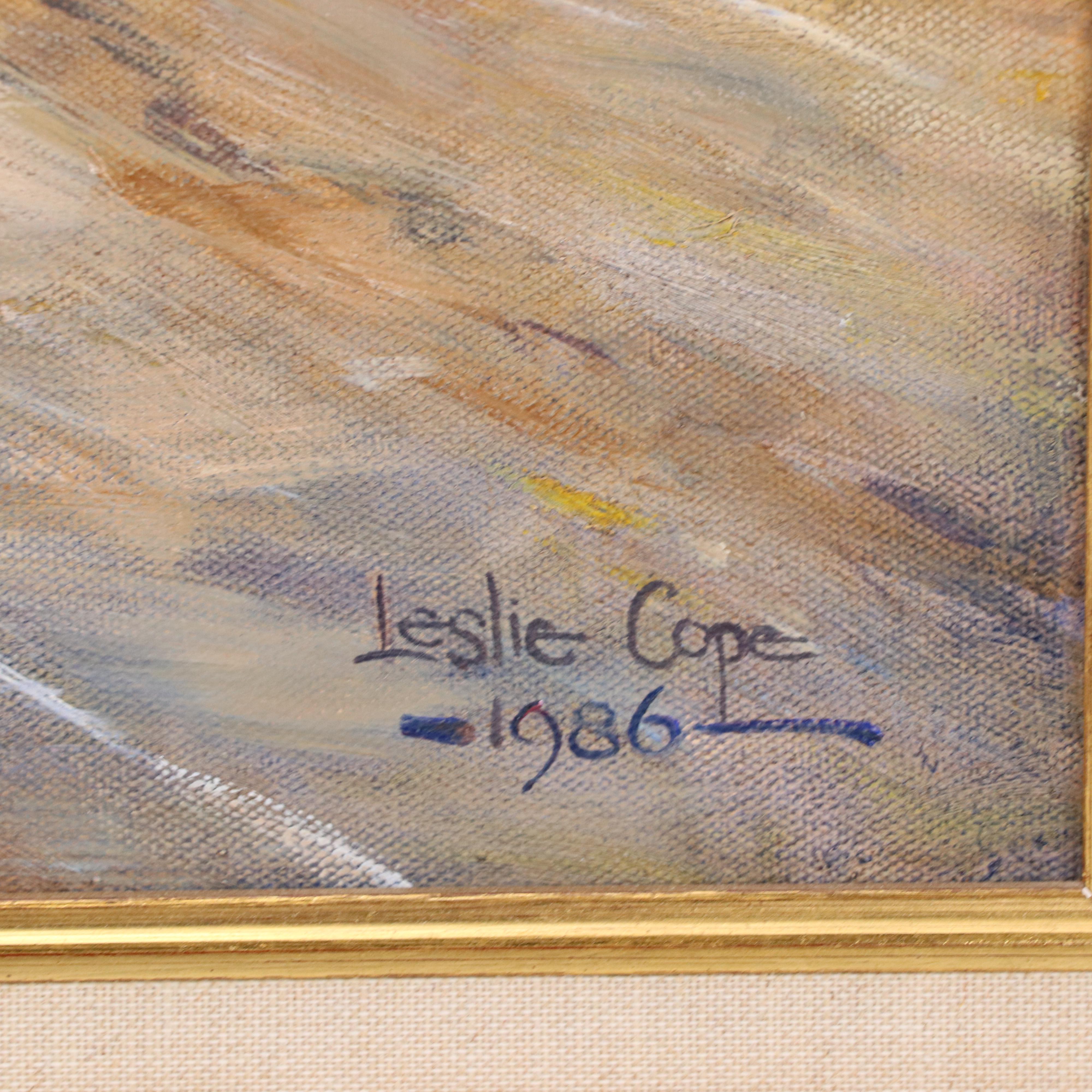 Leslie Cope Oil Painting "Autumn Colors," 1986