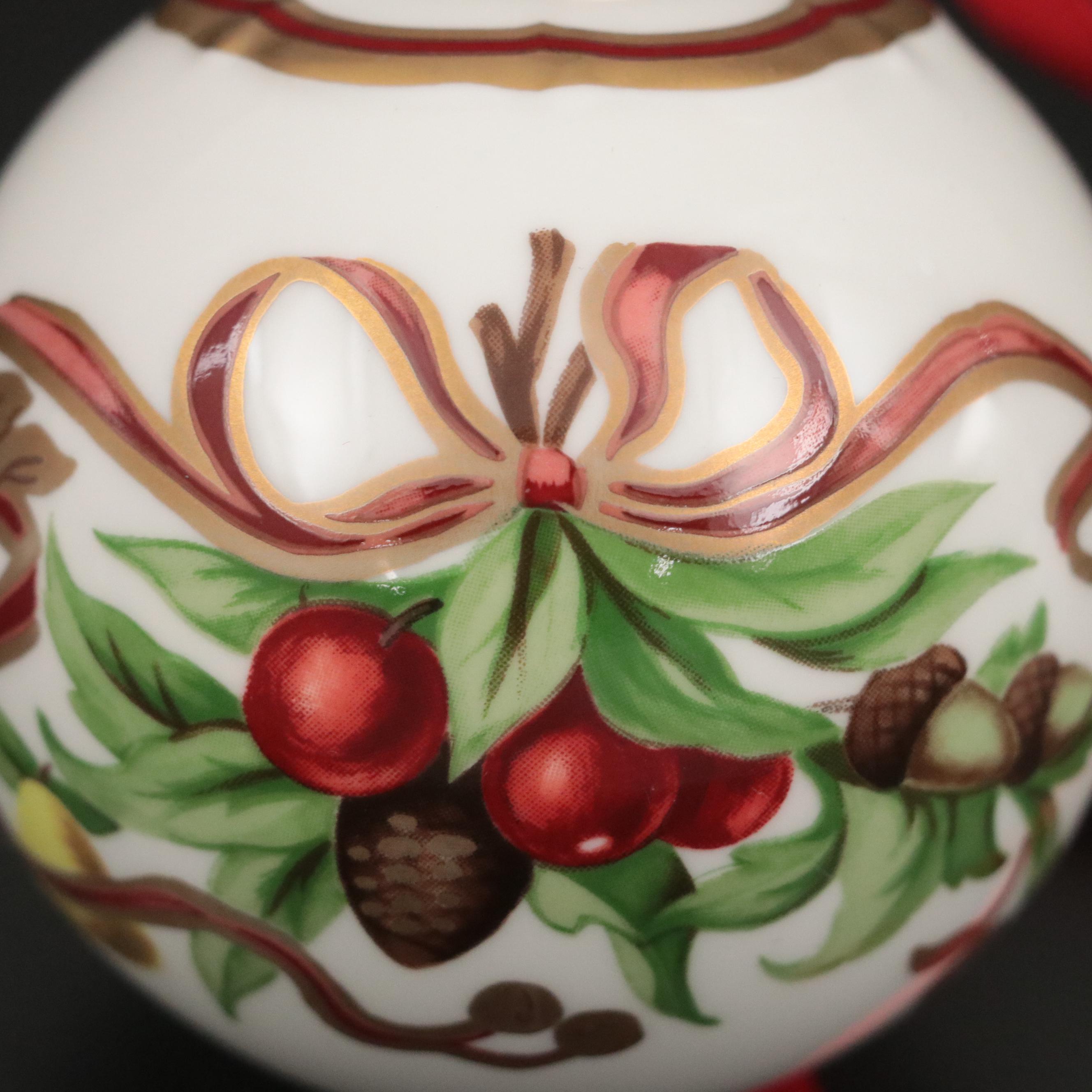 Tiffany & Co. "Tiffany Holiday" Porcelain Christmas Ornament, 1996