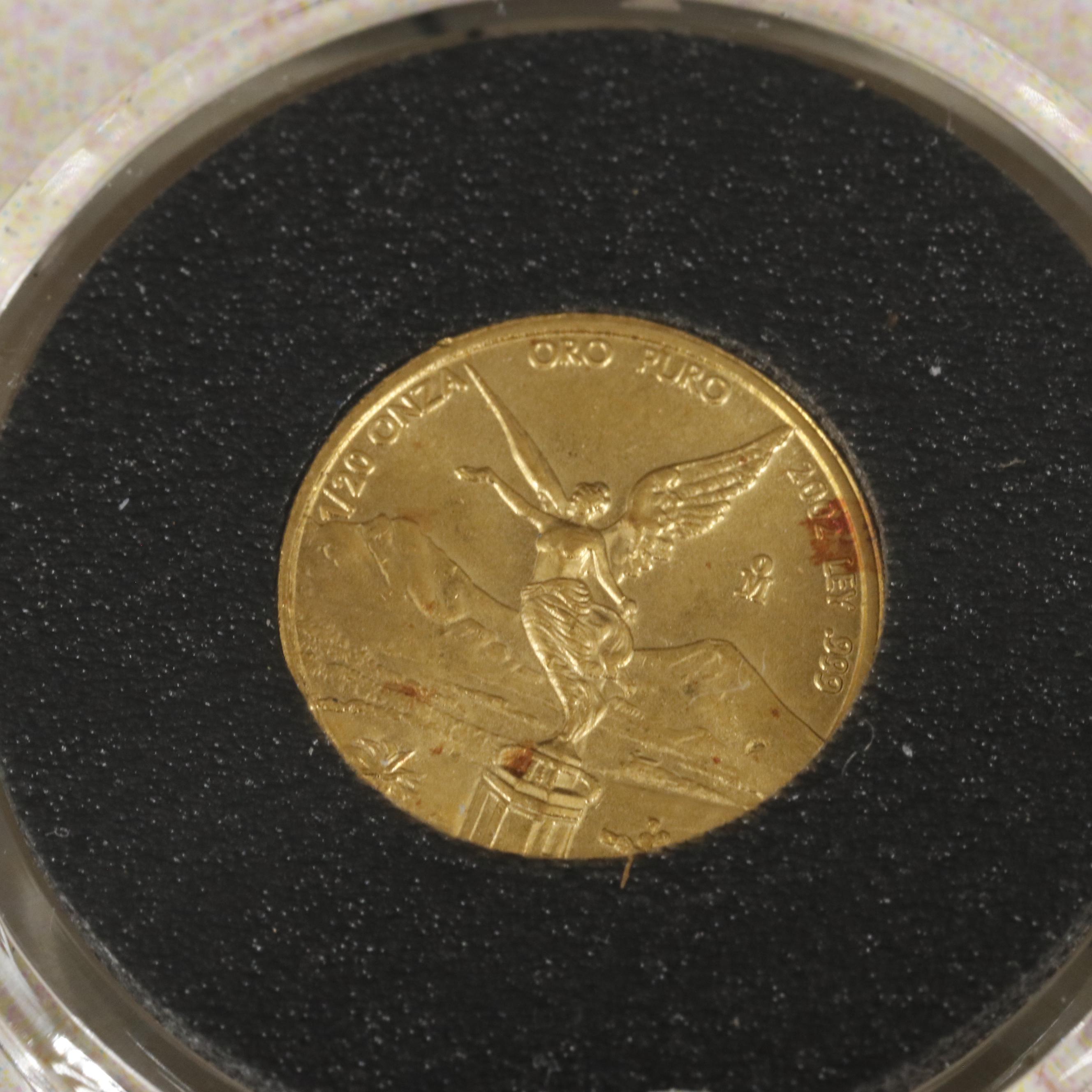 2002 Mexico 1/20th Oz. Gold Libertad Coin