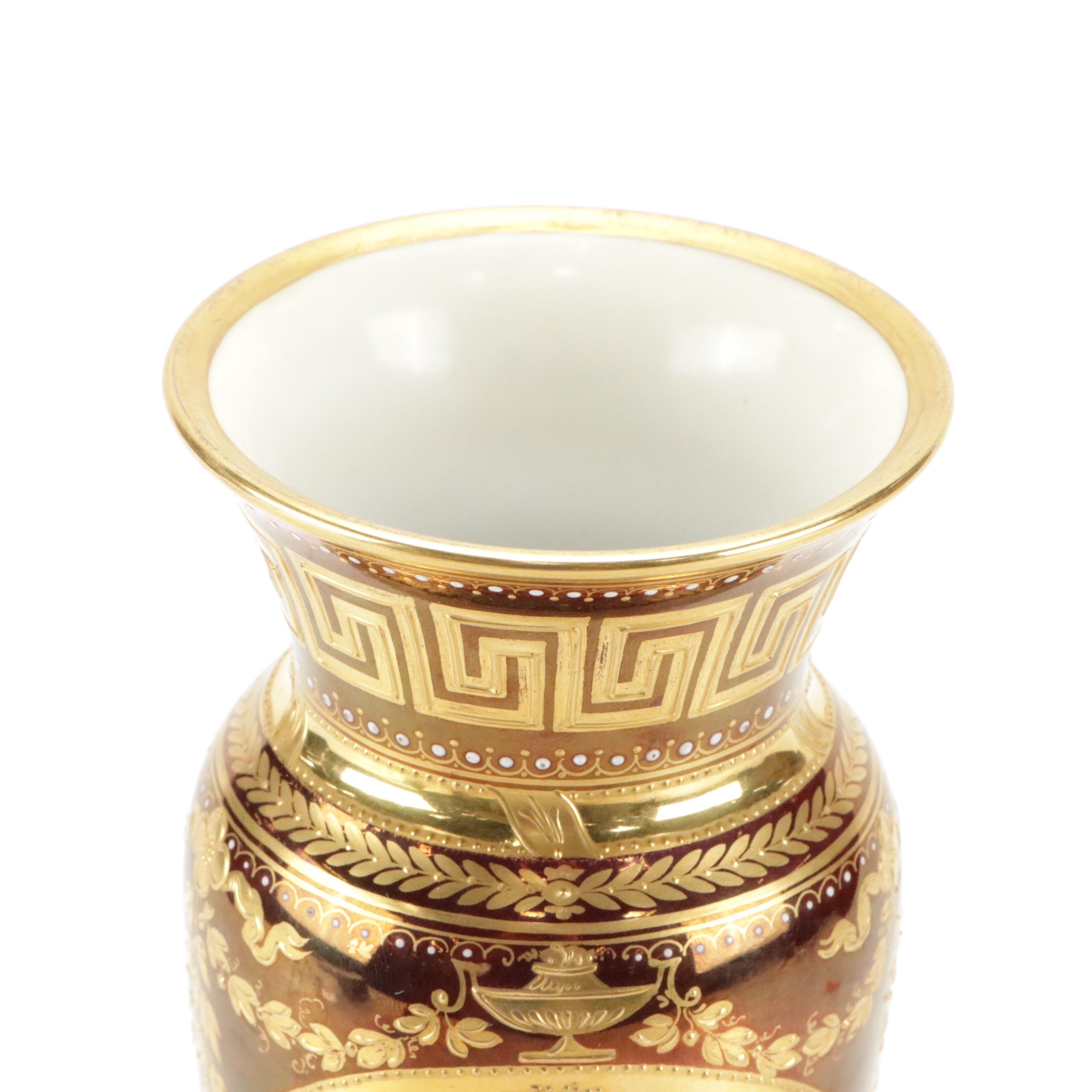 Royal Vienna Style Hand-Painted Portrait Vase, Late 19th/ Early 20th Century