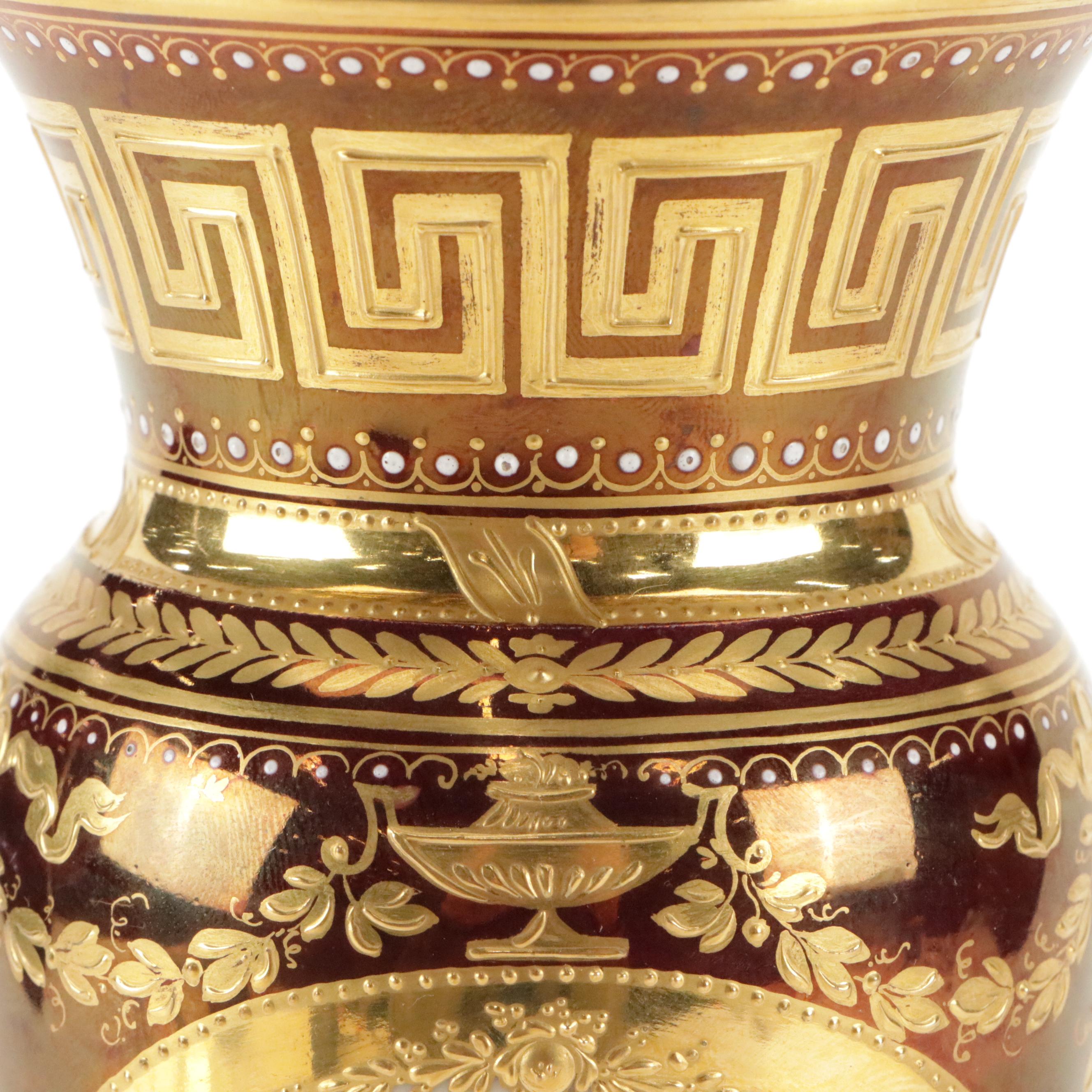 Royal Vienna Style Hand-Painted Portrait Vase, Late 19th/ Early 20th Century