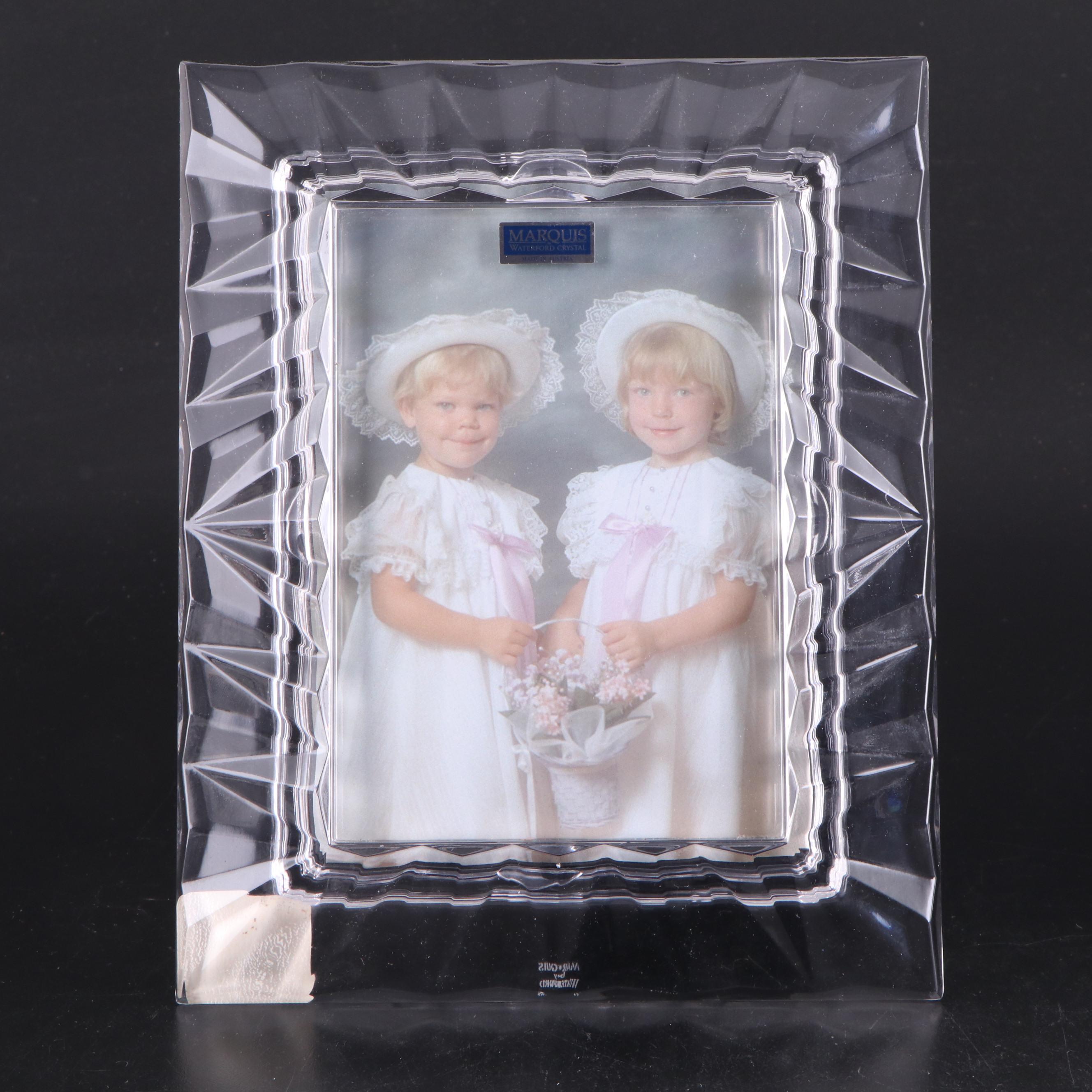 Marquis by Waterford Frame with Tiffany & Co. Vase and Other Crystal Decor