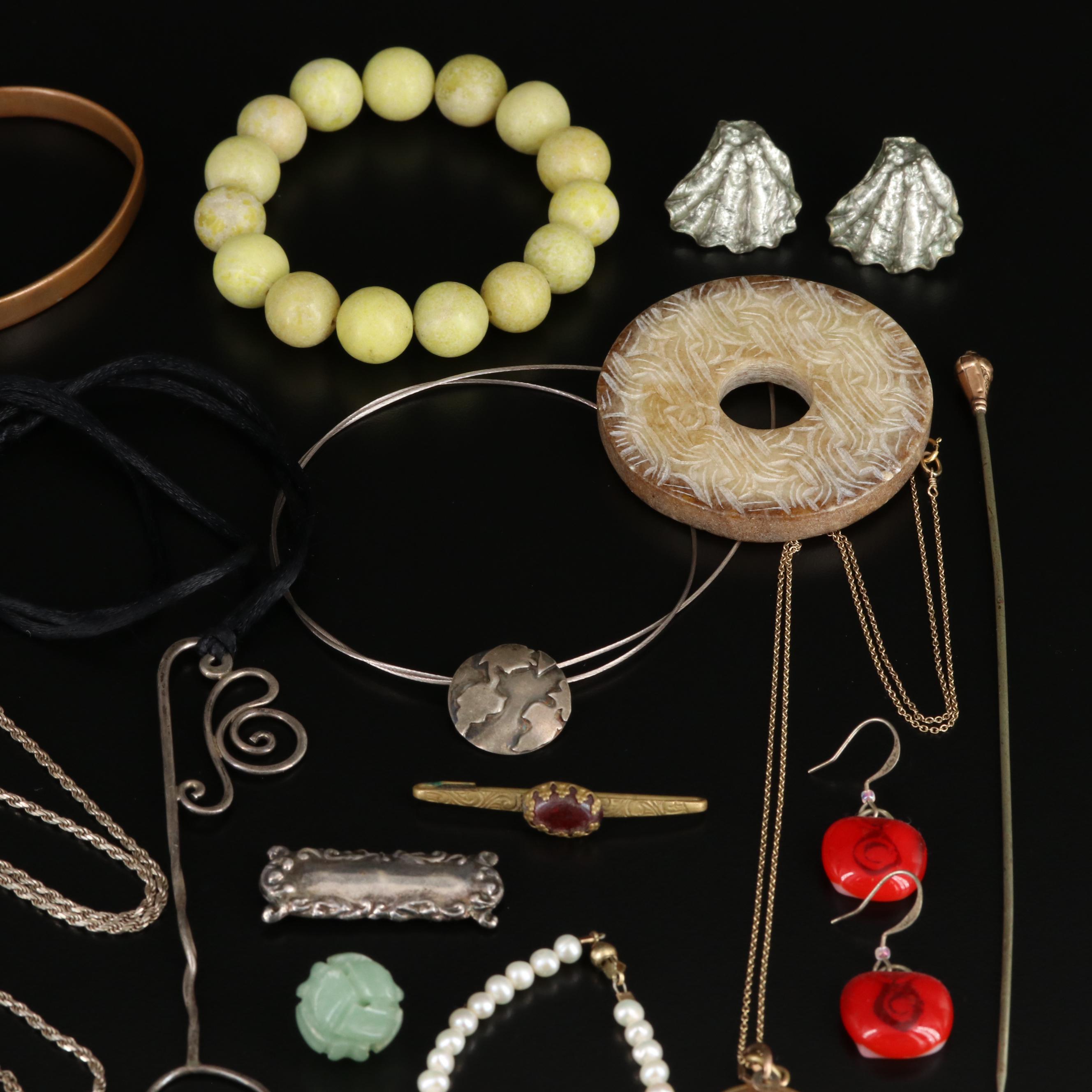 Jewelry Collection with Antique and Vintage Featuring 10K, 14K and Sterling