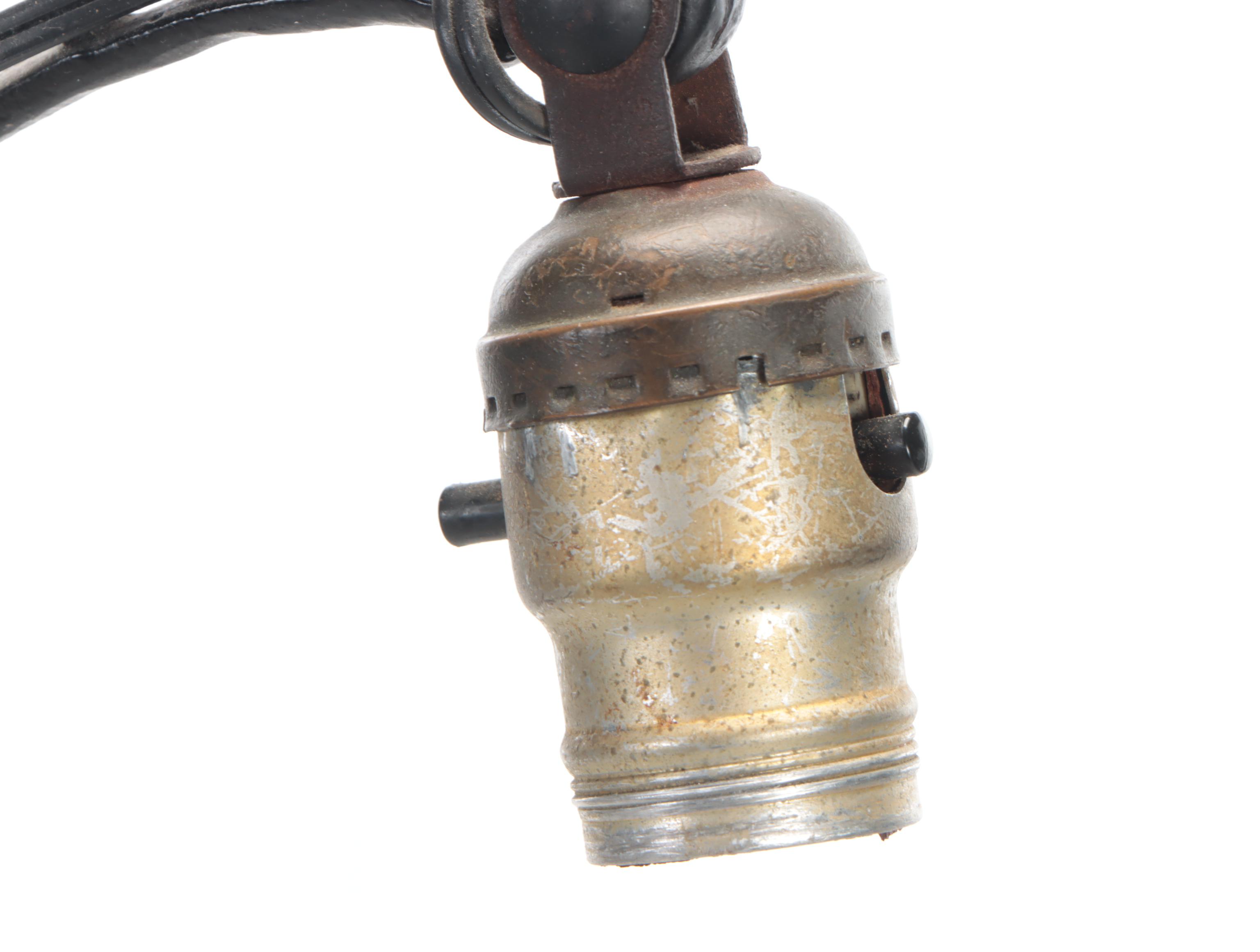 Victorian Style Cast Iron Bridge Arm Don Quixote Figural Floor Lamp