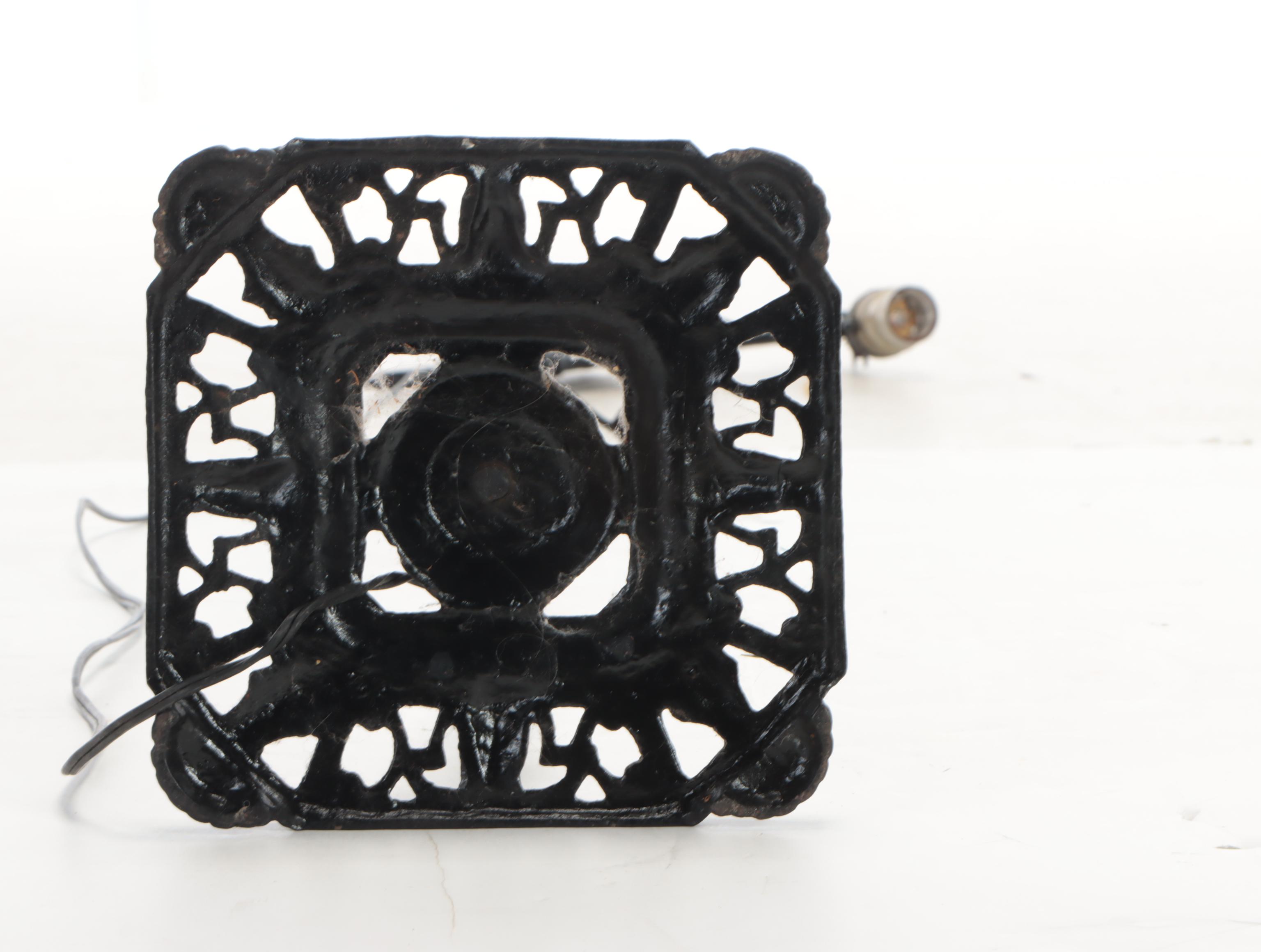 Victorian Style Cast Iron Bridge Arm Don Quixote Figural Floor Lamp