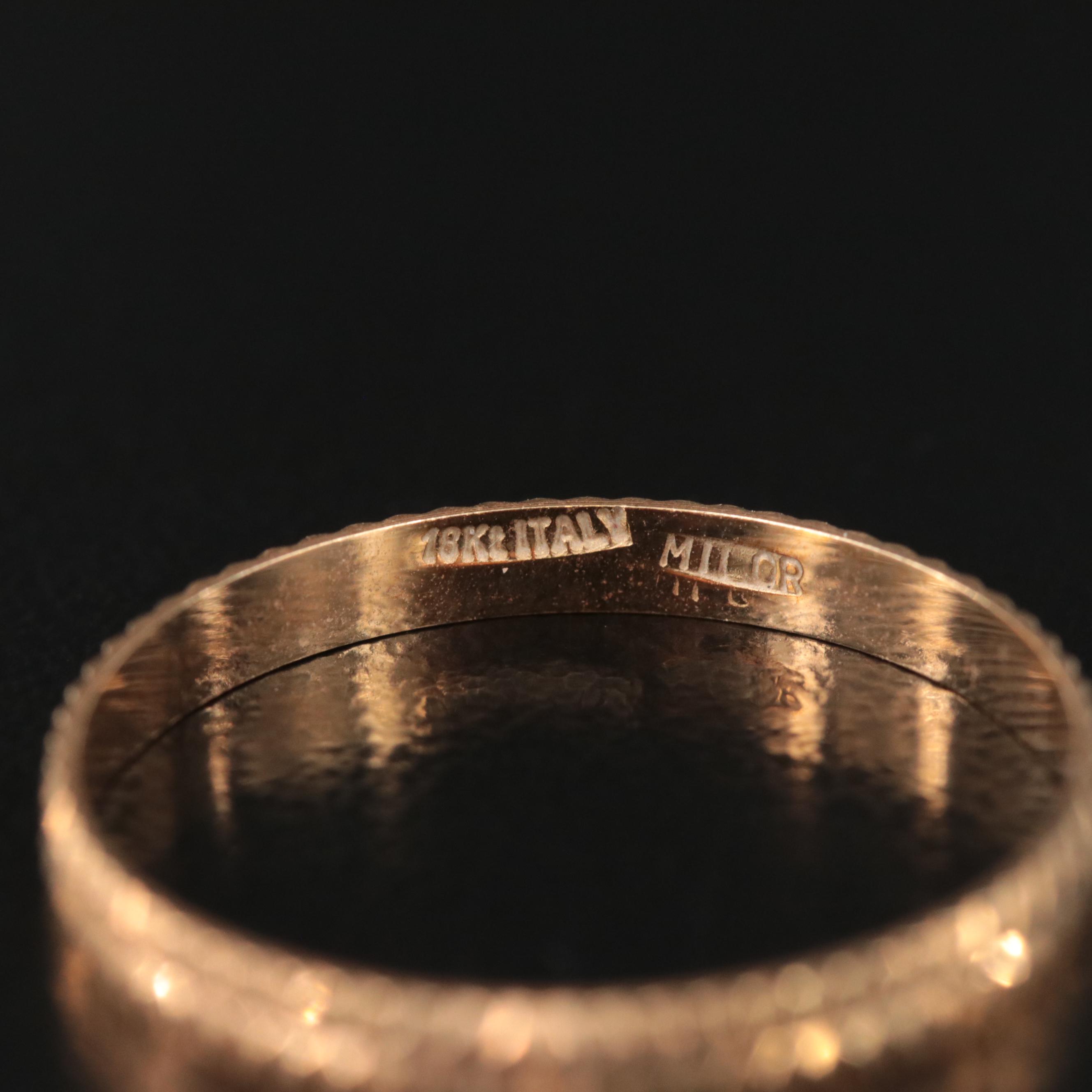 Italian Milor 18K Patterned Band