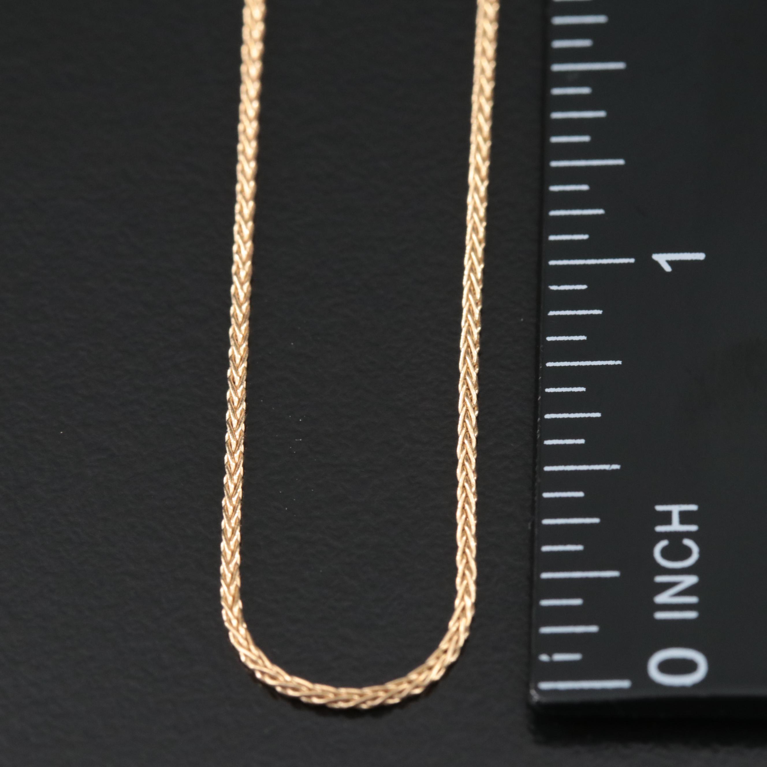 14K Wheat Chain Necklace