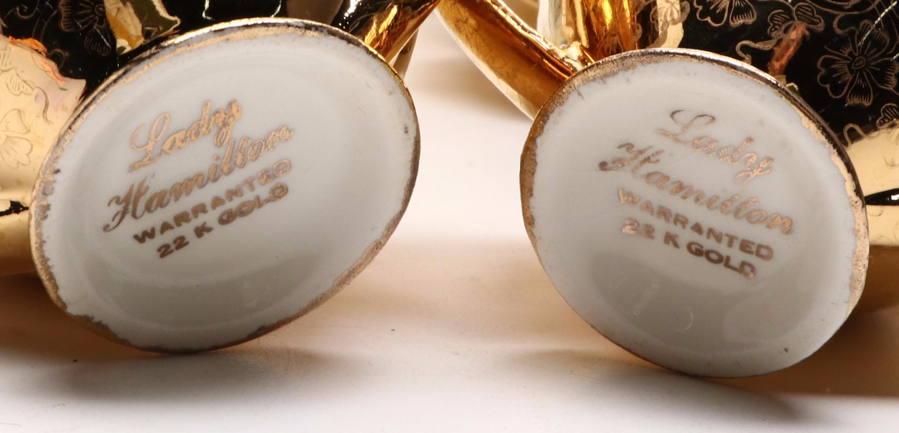 Pickard Style "Lady Hamilton" 22K Gold Decorated Porcelain Teapot and More