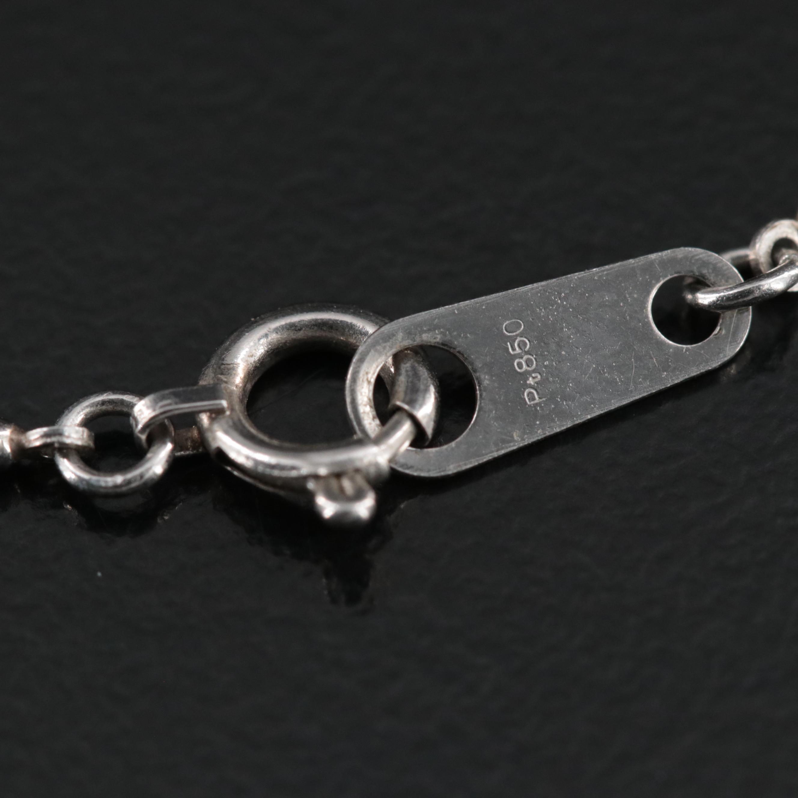 Platinum Bead Chain Necklace