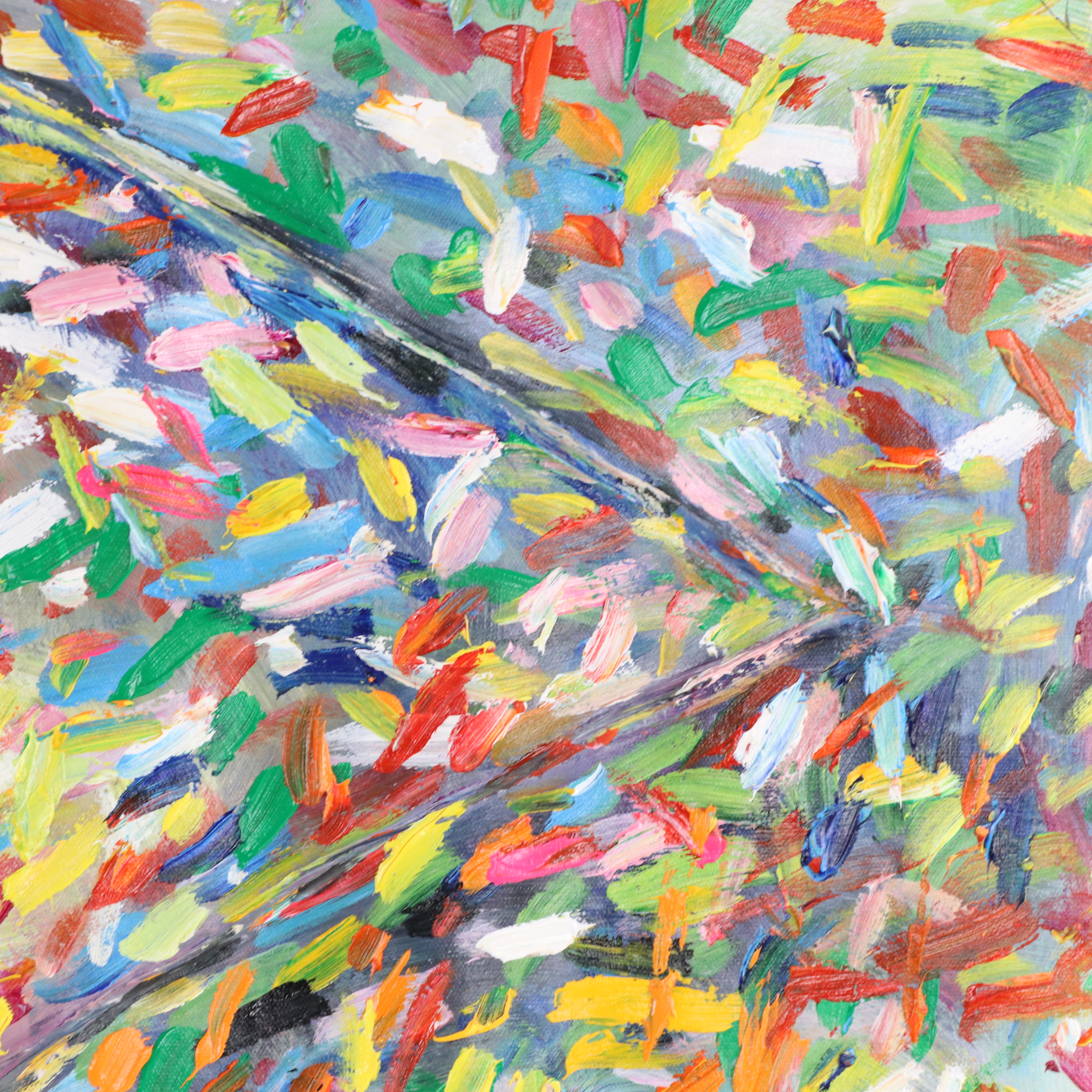 Bing Abstract Oil Painting of a Heart, 21st Century