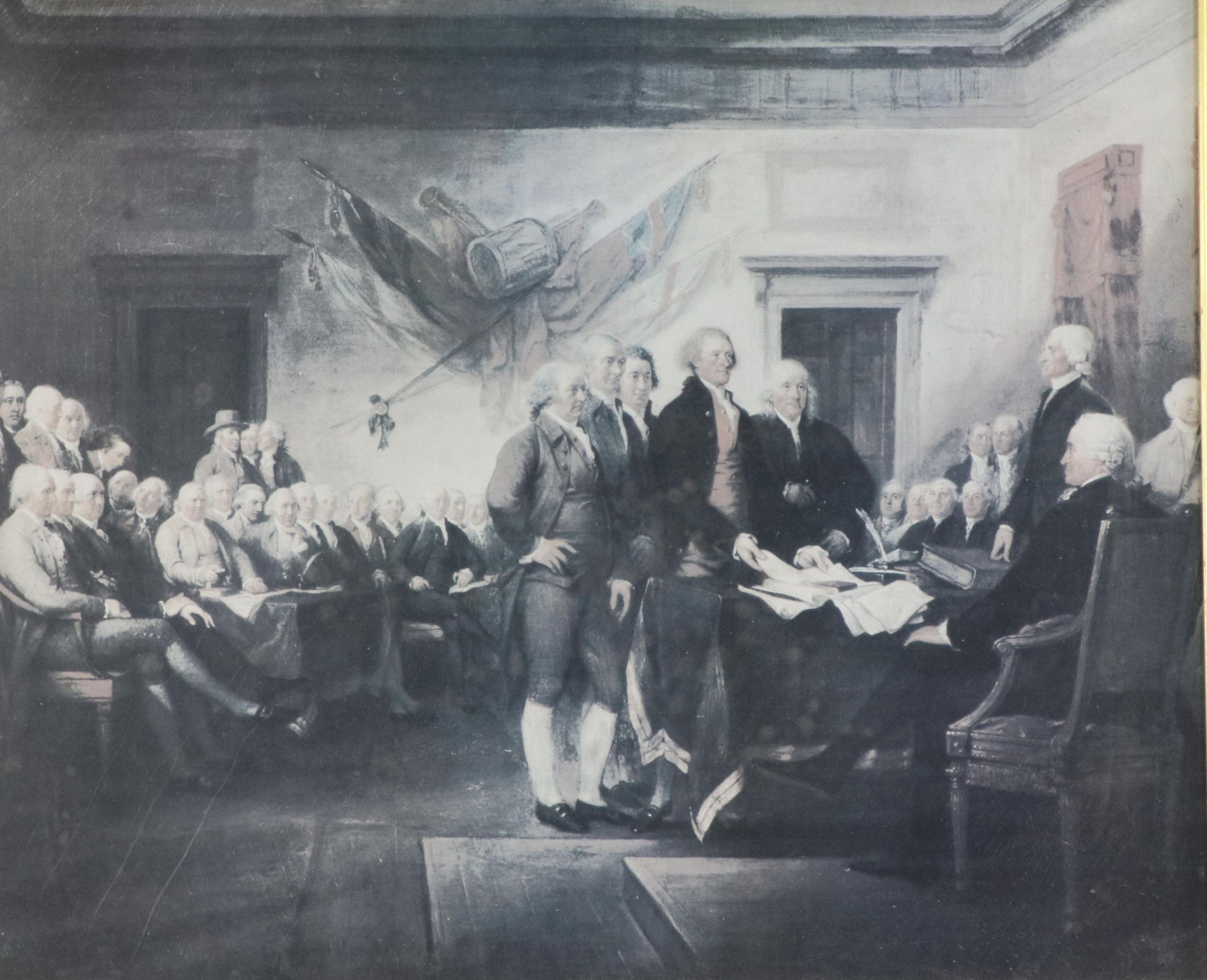 Offset Lithograph After John Trumbull "Declaration of Independence"