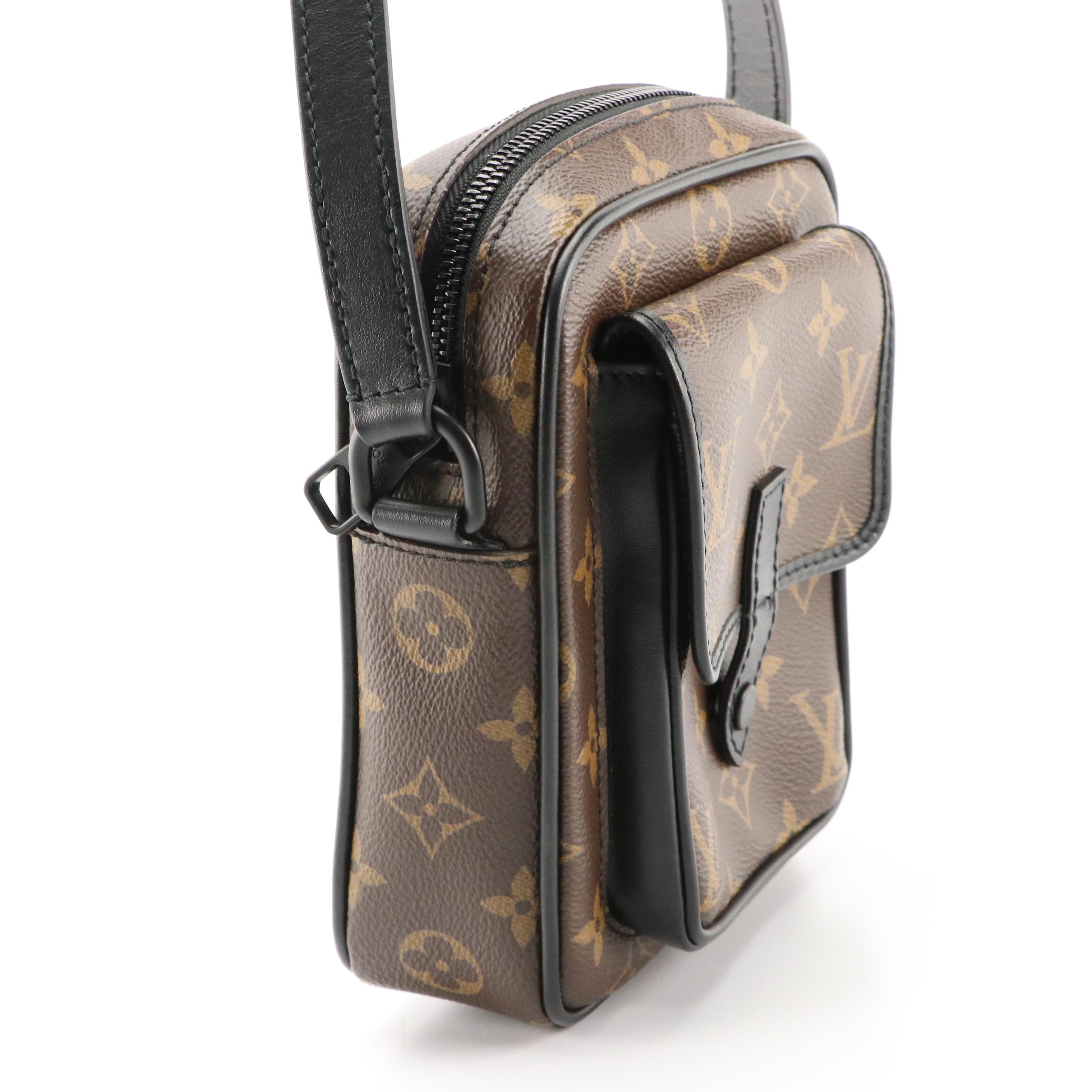 Louis Vuitton Mini Christopher Wearable Wallet in Monogram Macassar Canvas