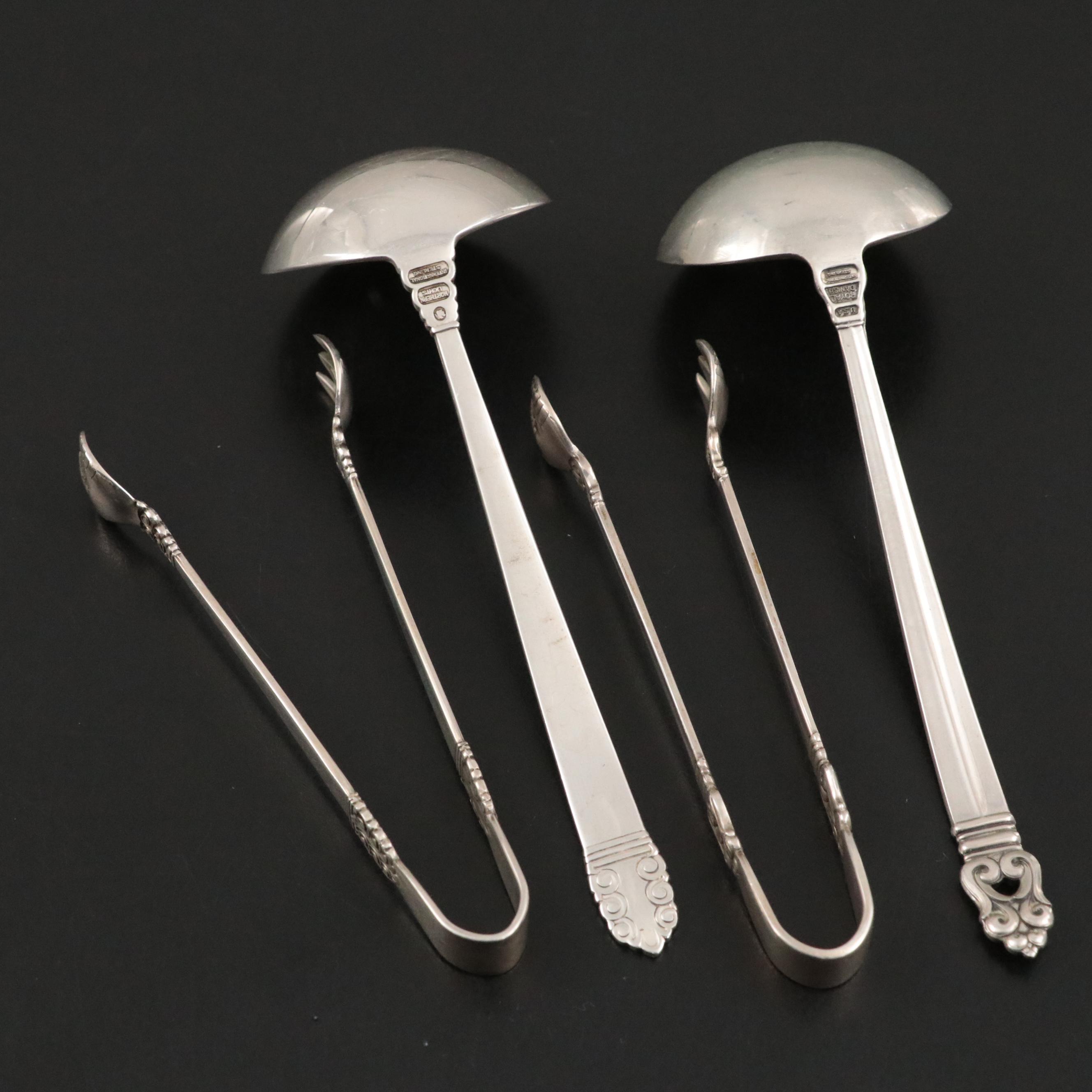Georg Jenson "Acorn" and Other Danish Modern Sterling Silver Serving Utensils
