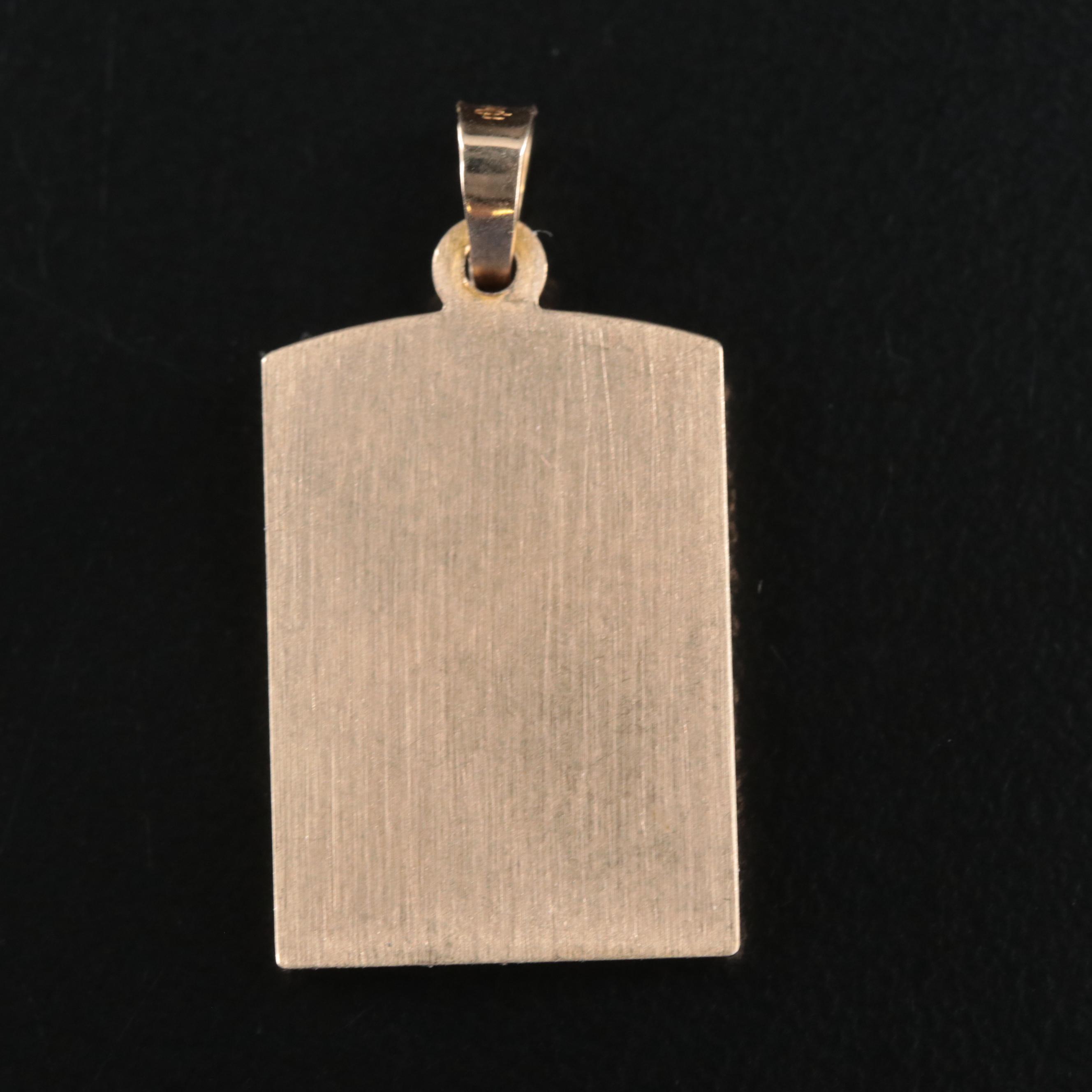 14K Saint Christopher Pendant