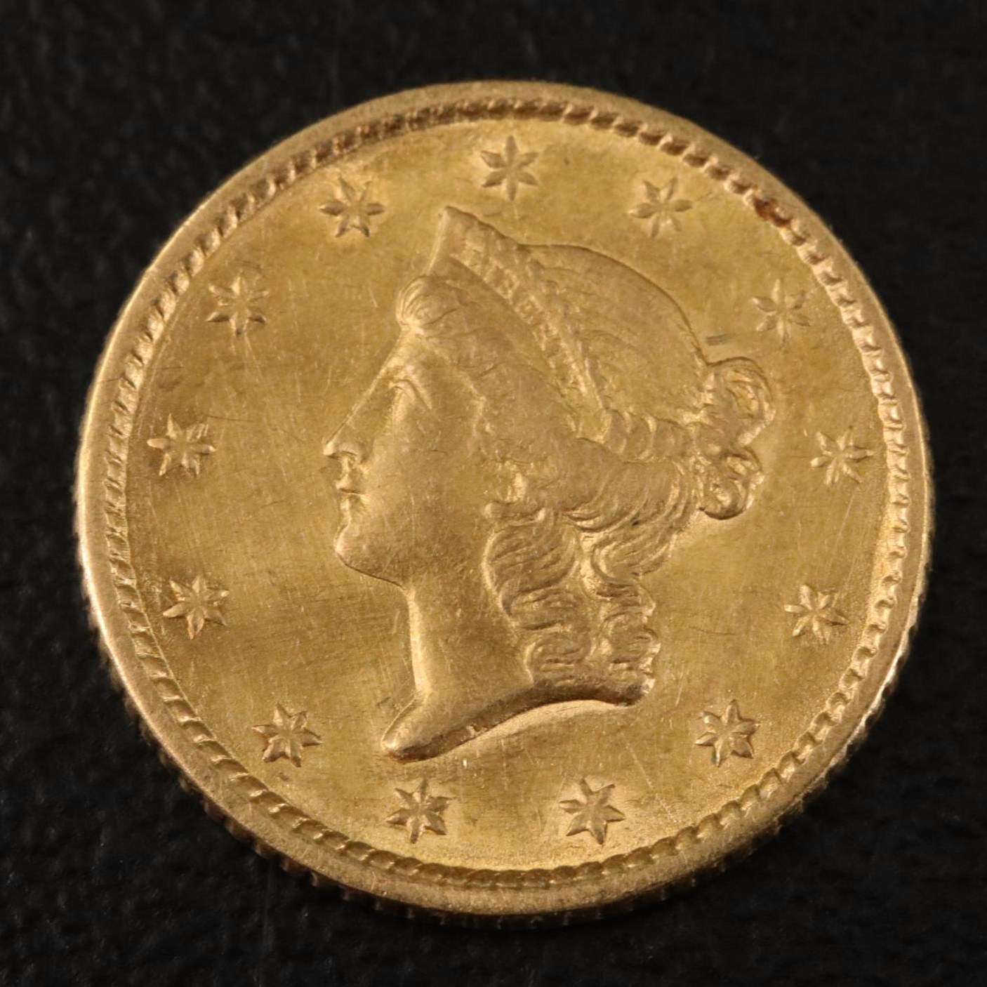 1850 Liberty Head $1 Gold Coin