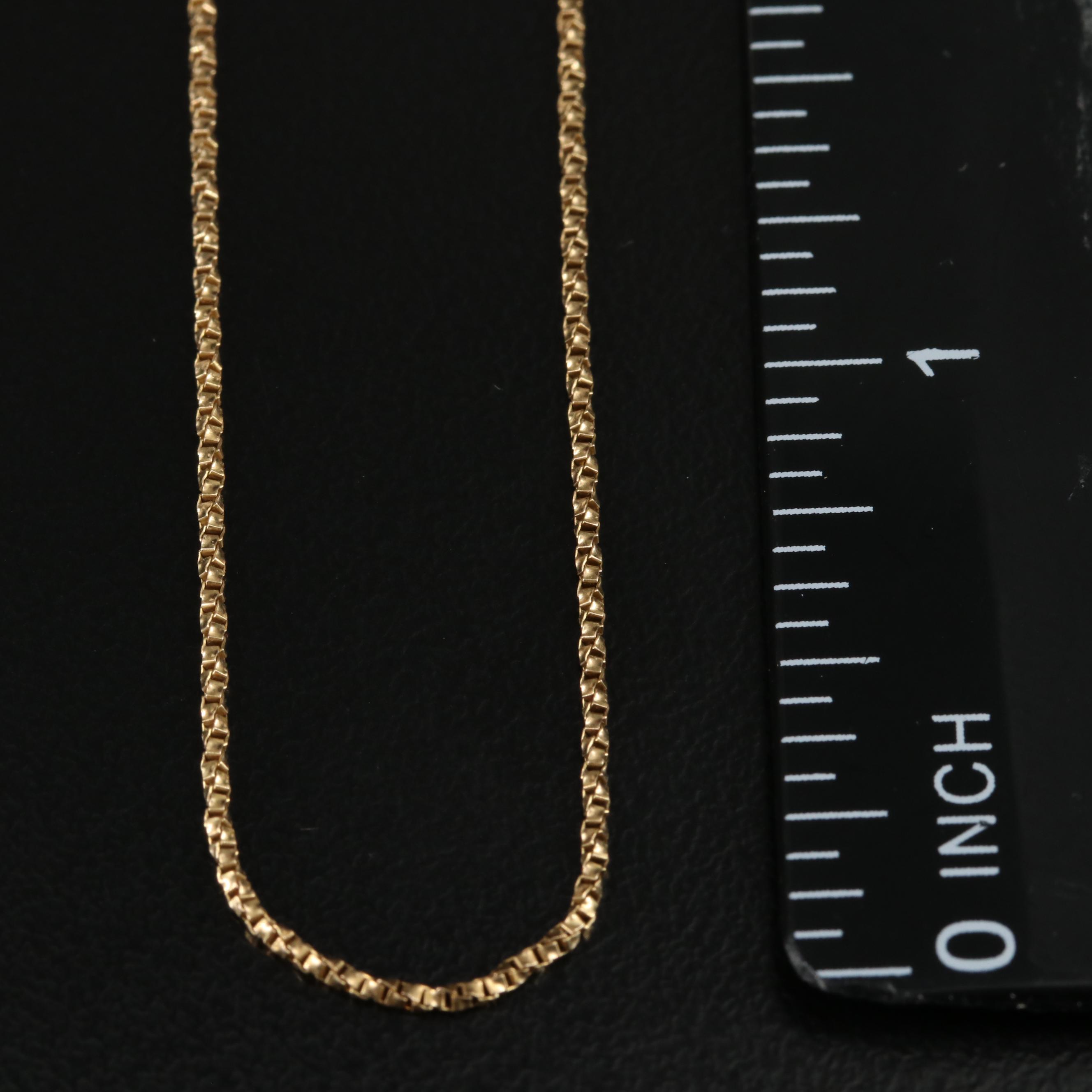 14K Box Chain Necklace