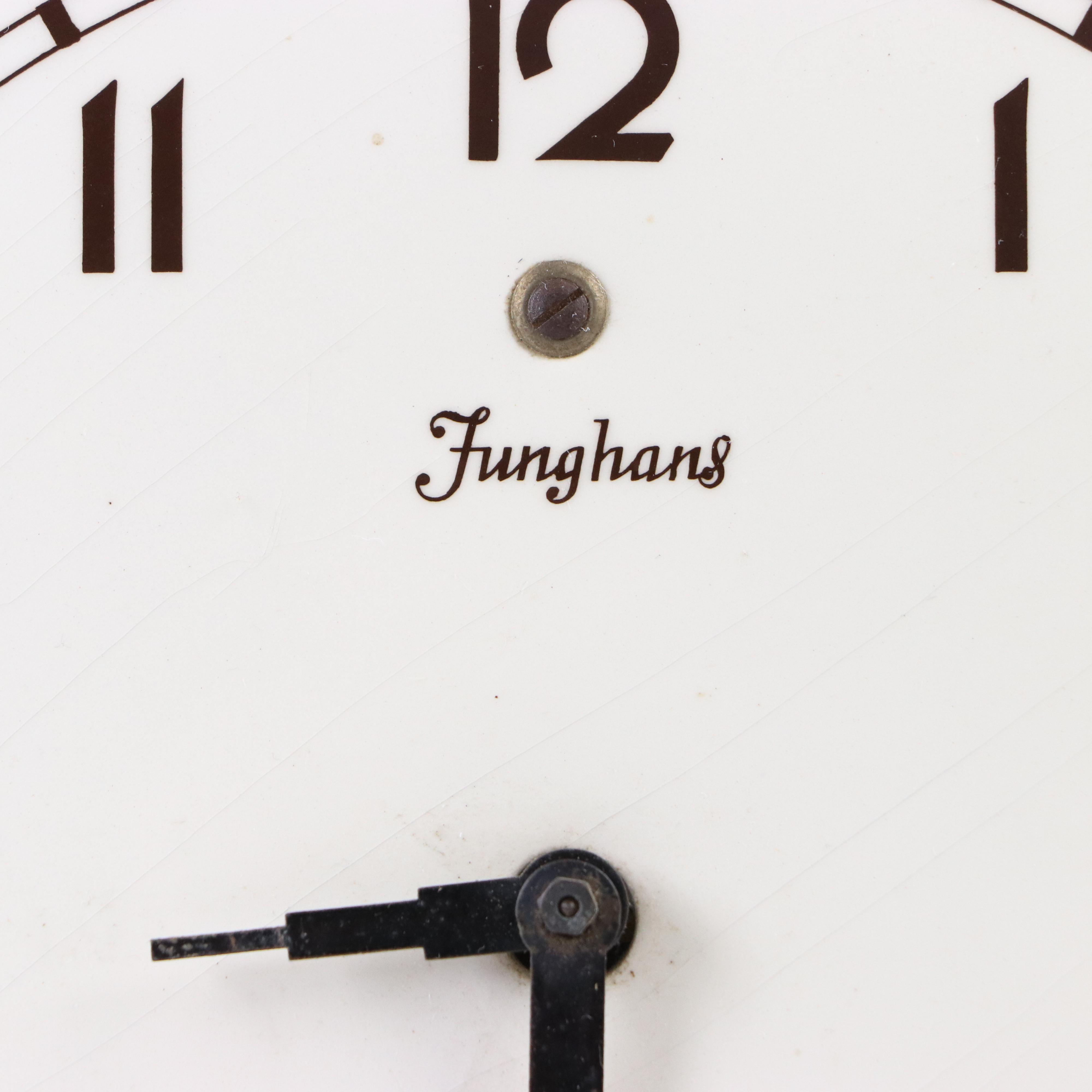 Junghans Porcelain Wall Clock and Telechron Desk Clock