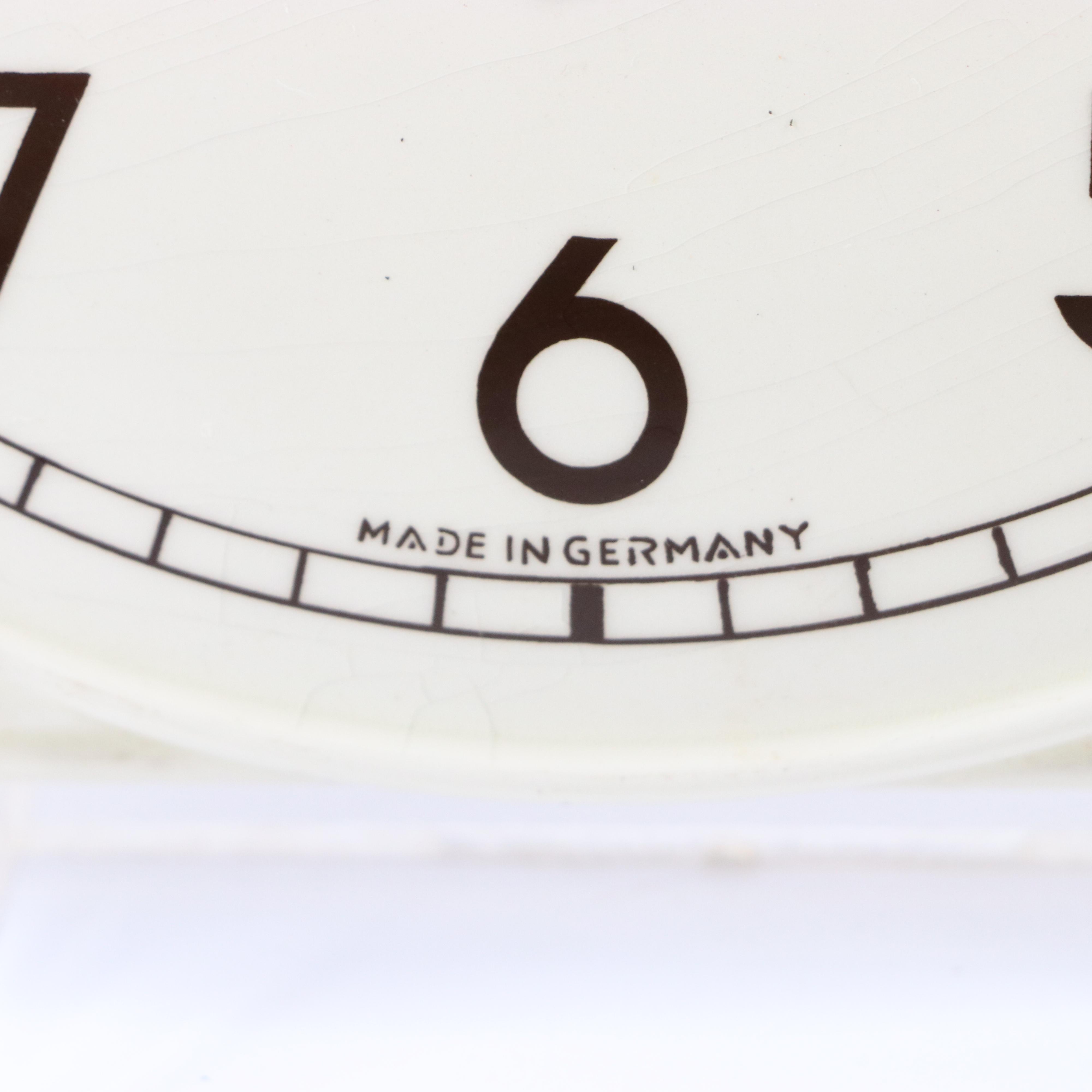 Junghans Porcelain Wall Clock and Telechron Desk Clock