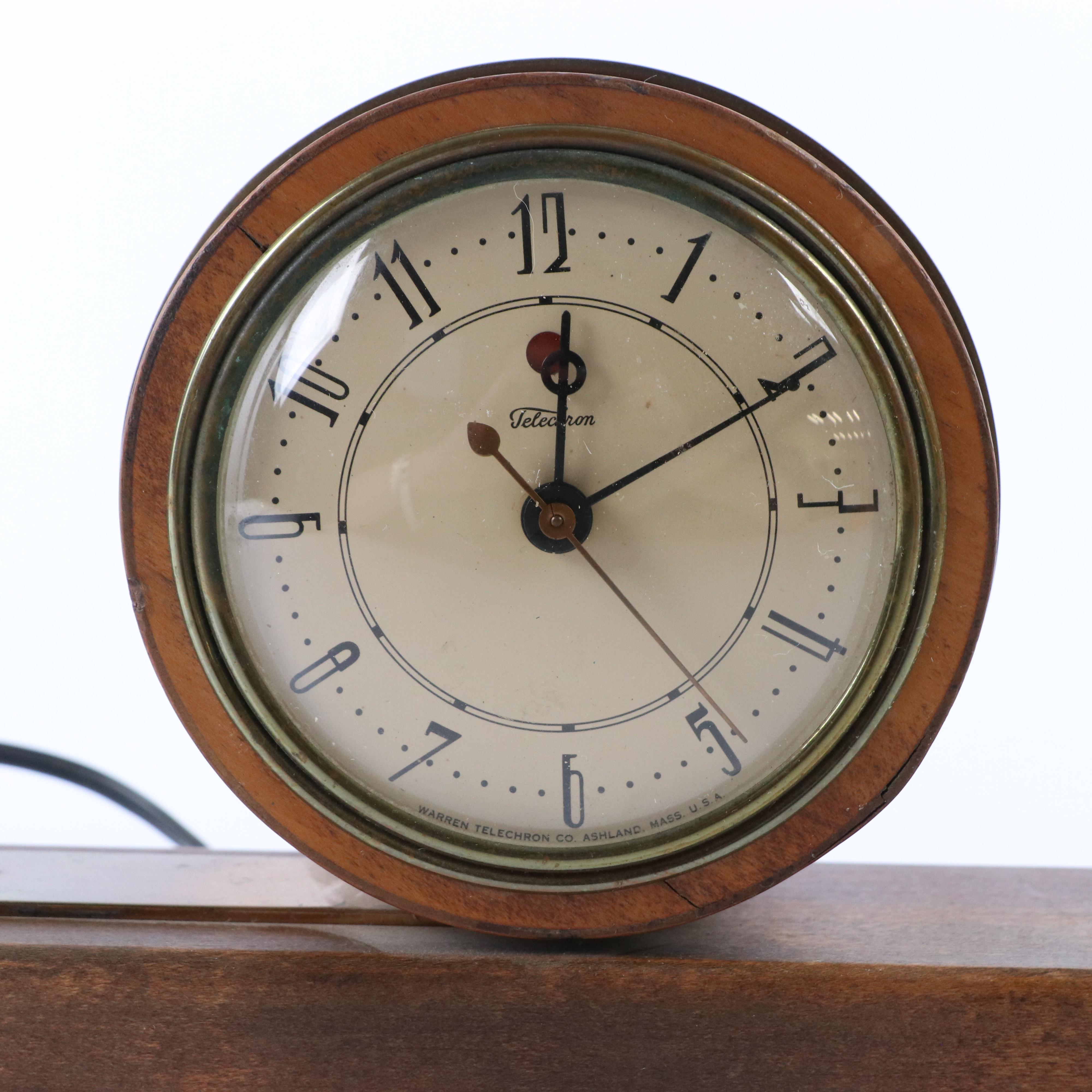 Junghans Porcelain Wall Clock and Telechron Desk Clock