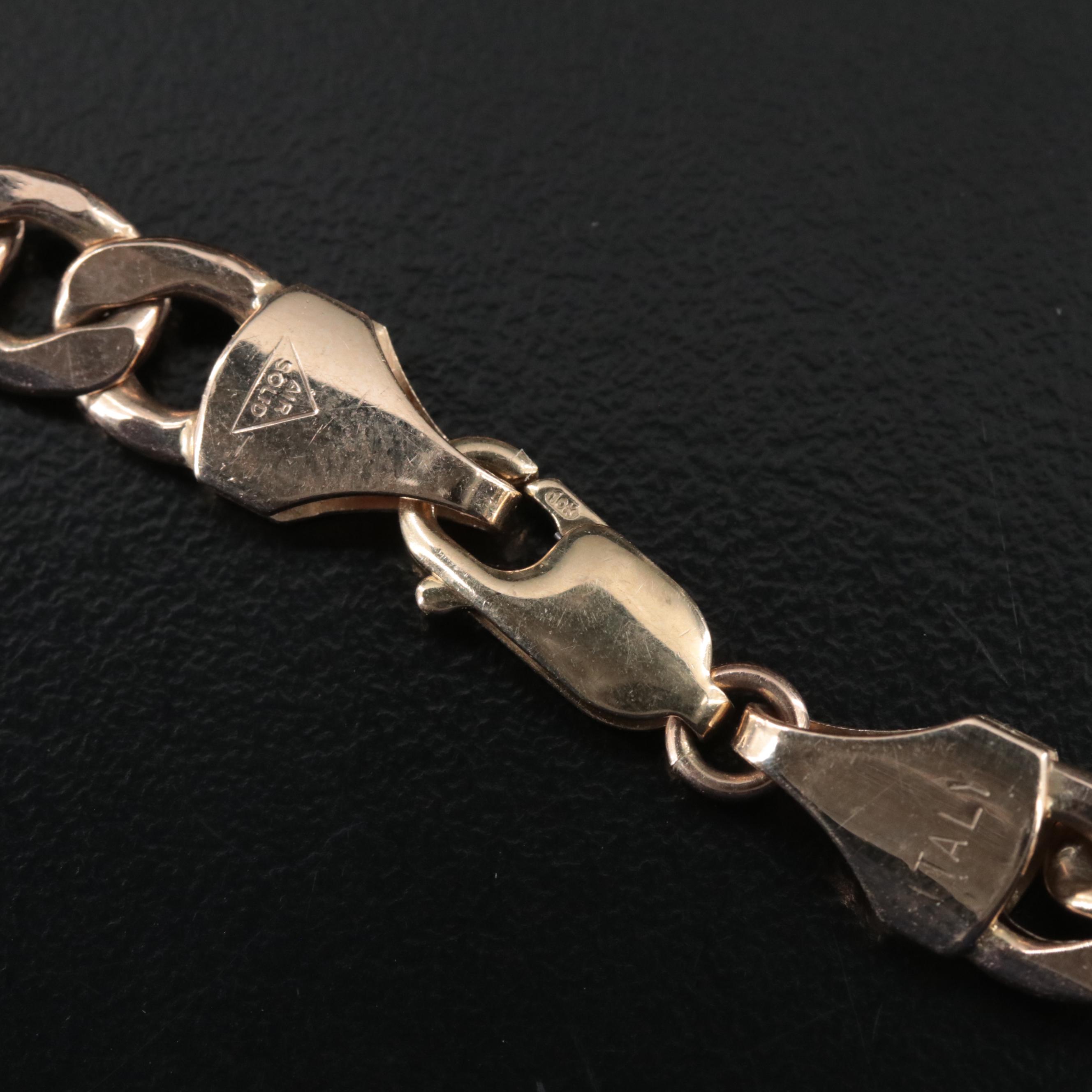 Italian 10K Figaro Chain Necklace