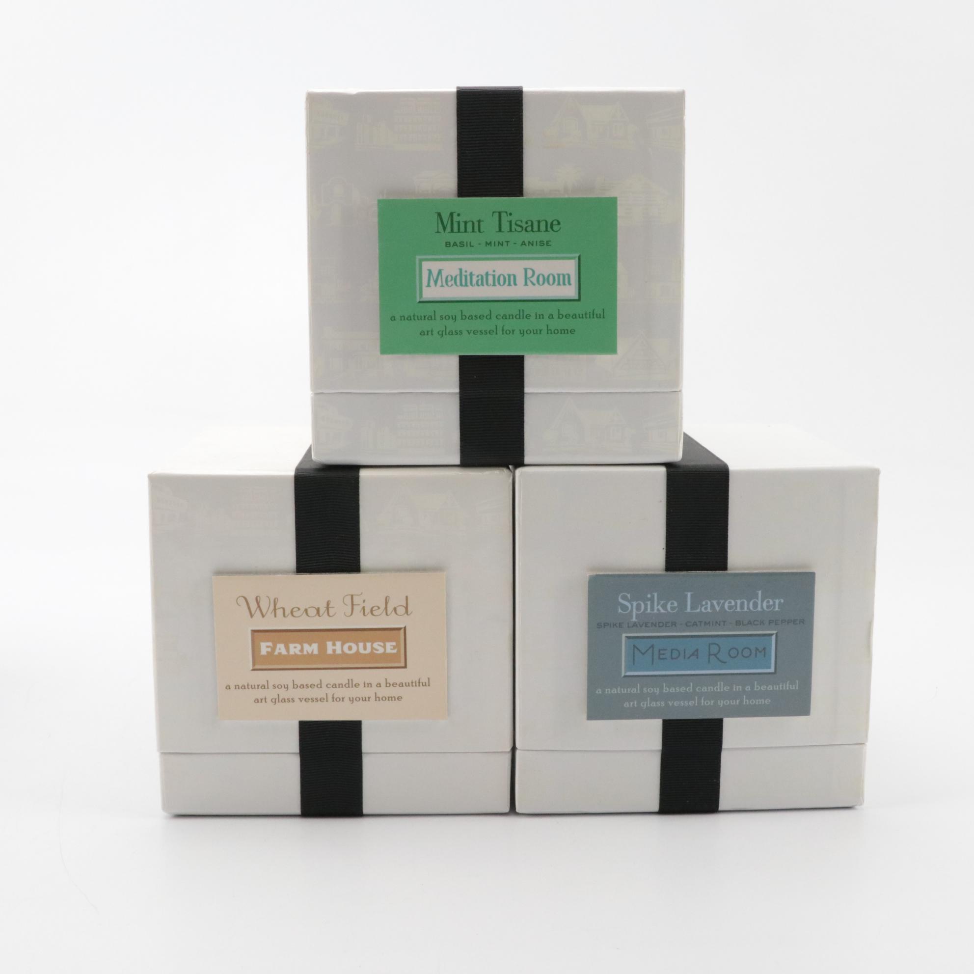 LAFCo House & Home Scented Soy Candles with Painted Tray