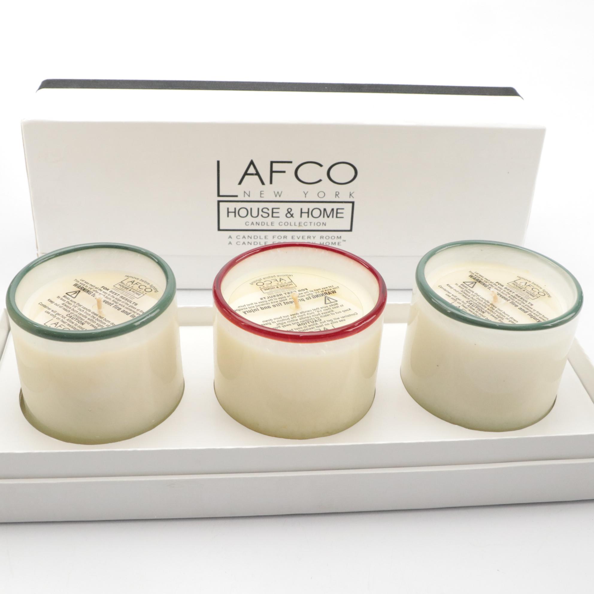 LAFCo House & Home Scented Soy Candles with Painted Tray
