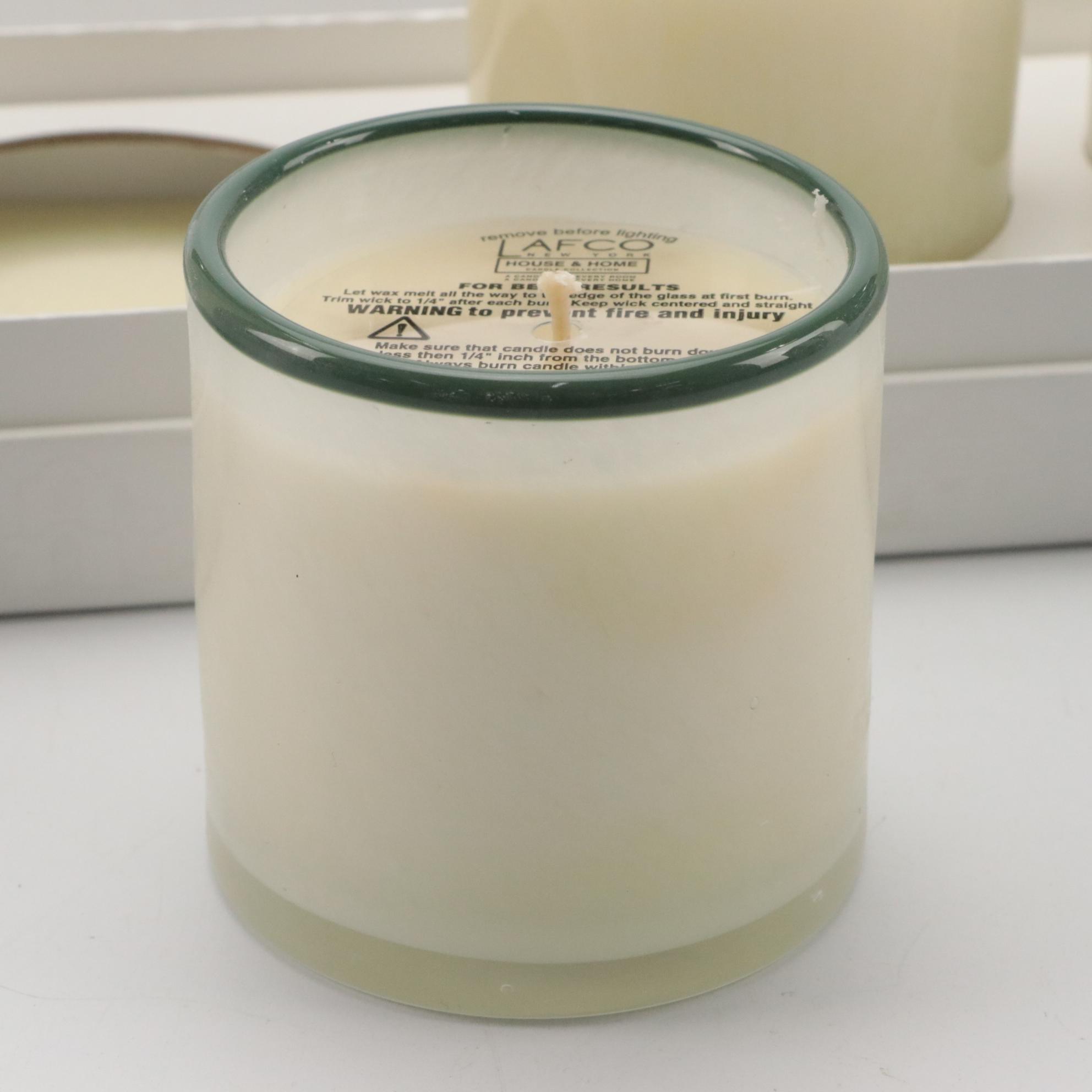 LAFCo House & Home Scented Soy Candles with Painted Tray