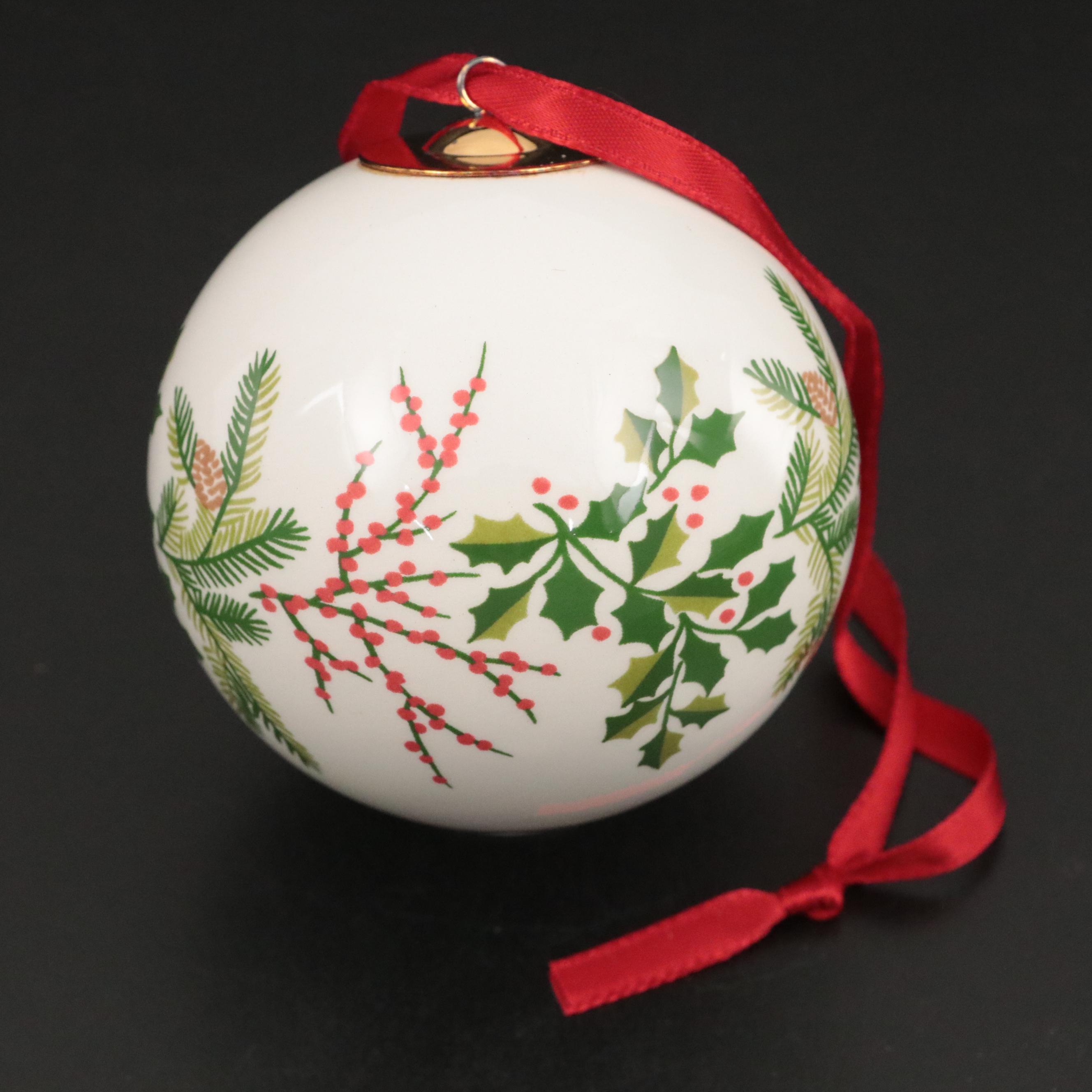 Tiffany & Co. Ceramic Ball Christmas Ornament