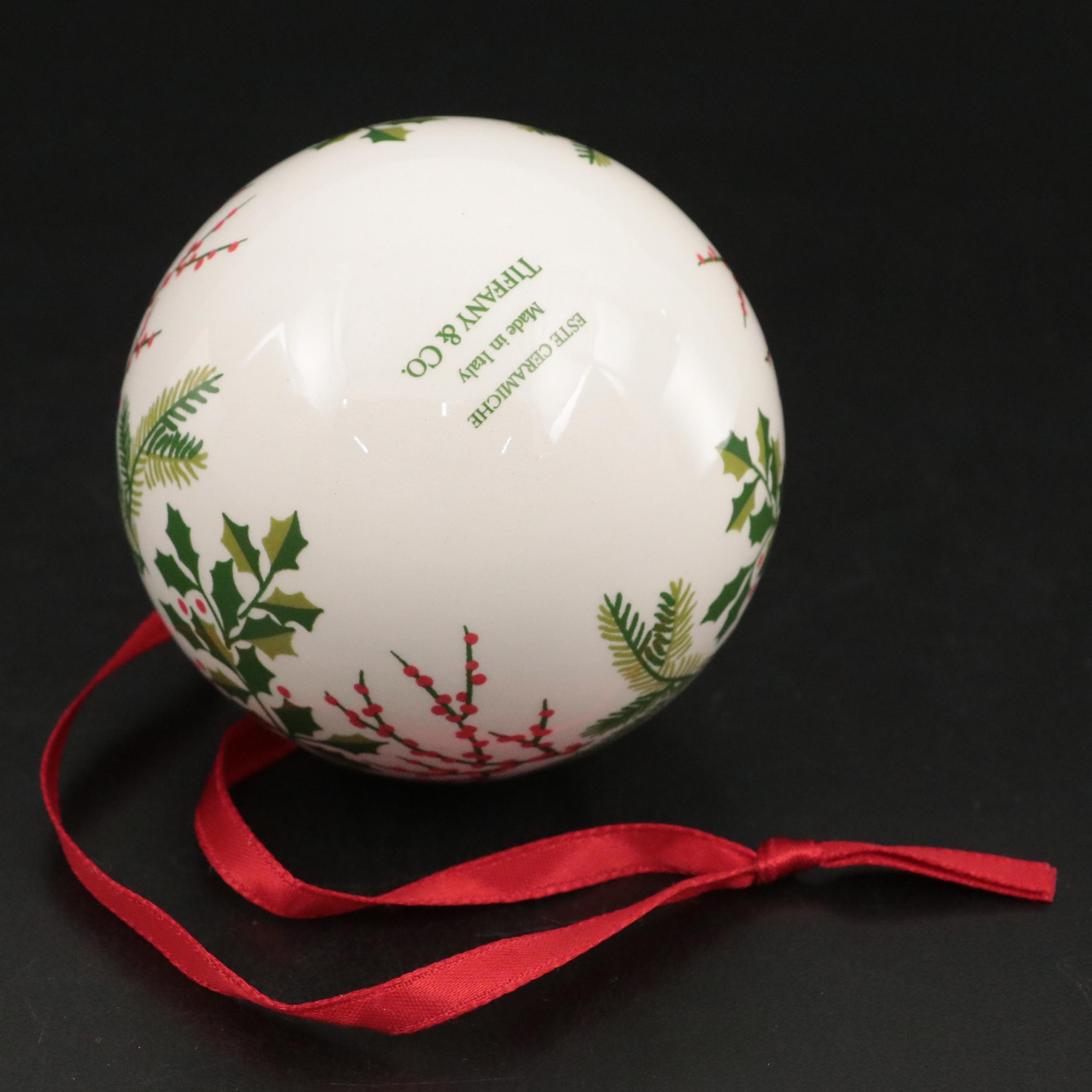 Tiffany & Co. Ceramic Ball Christmas Ornament