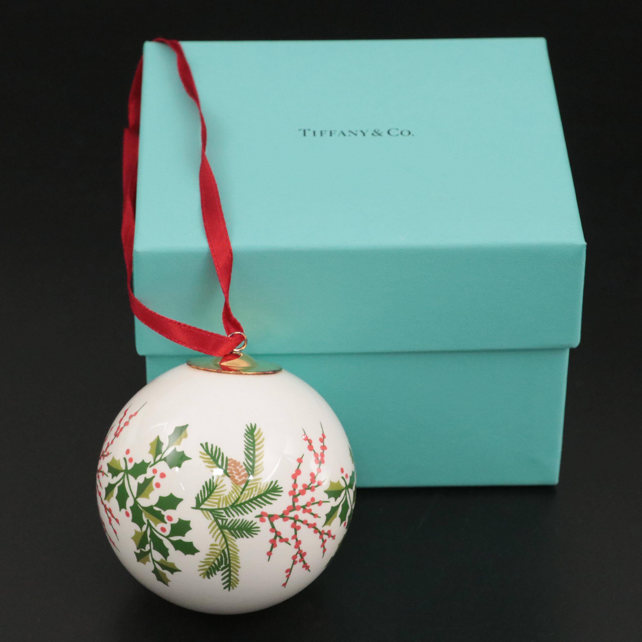 Tiffany & Co. Ceramic Ball Christmas Ornament