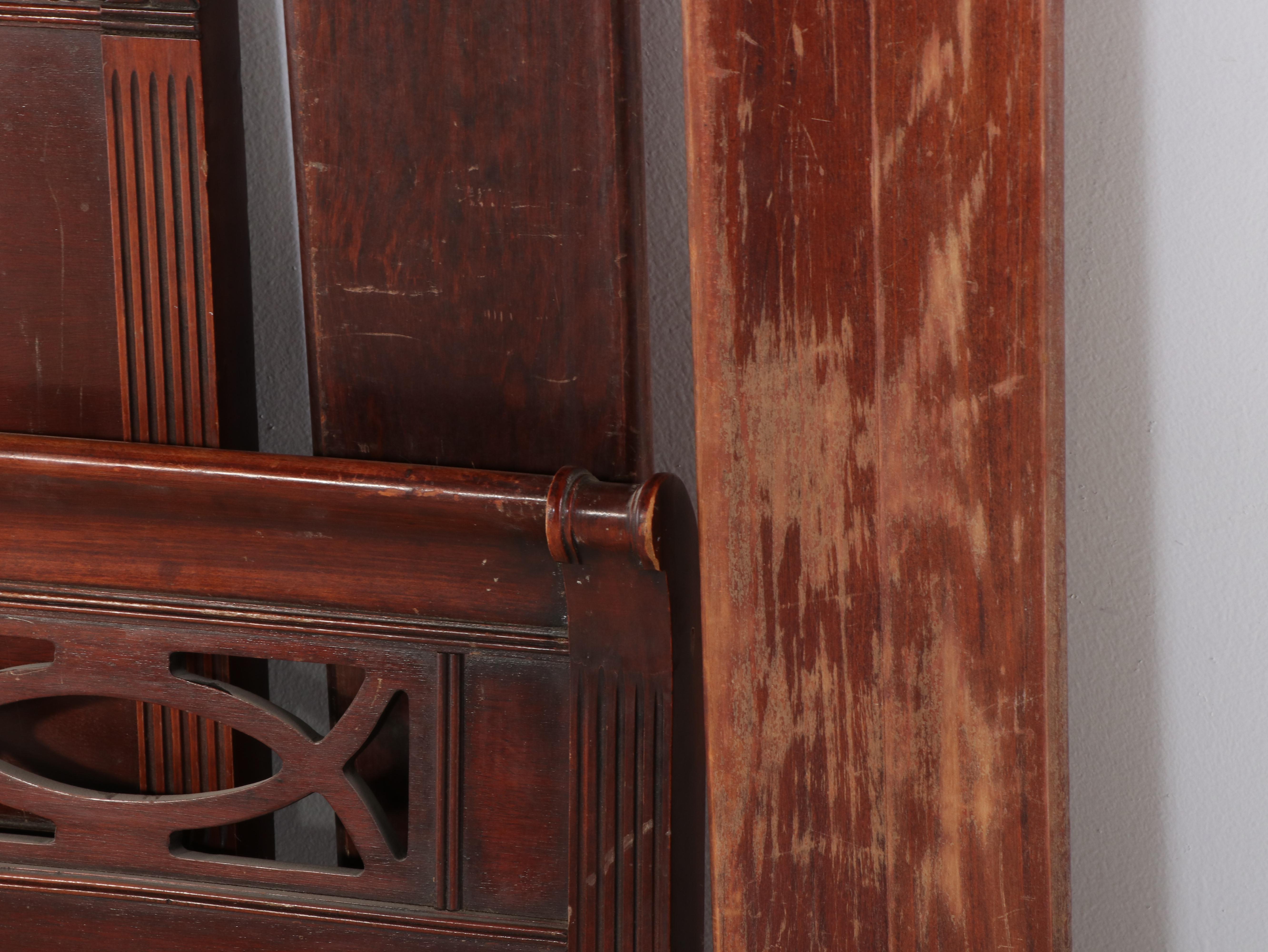 Pair of Federal Style Mahogany Twin Bed Frames