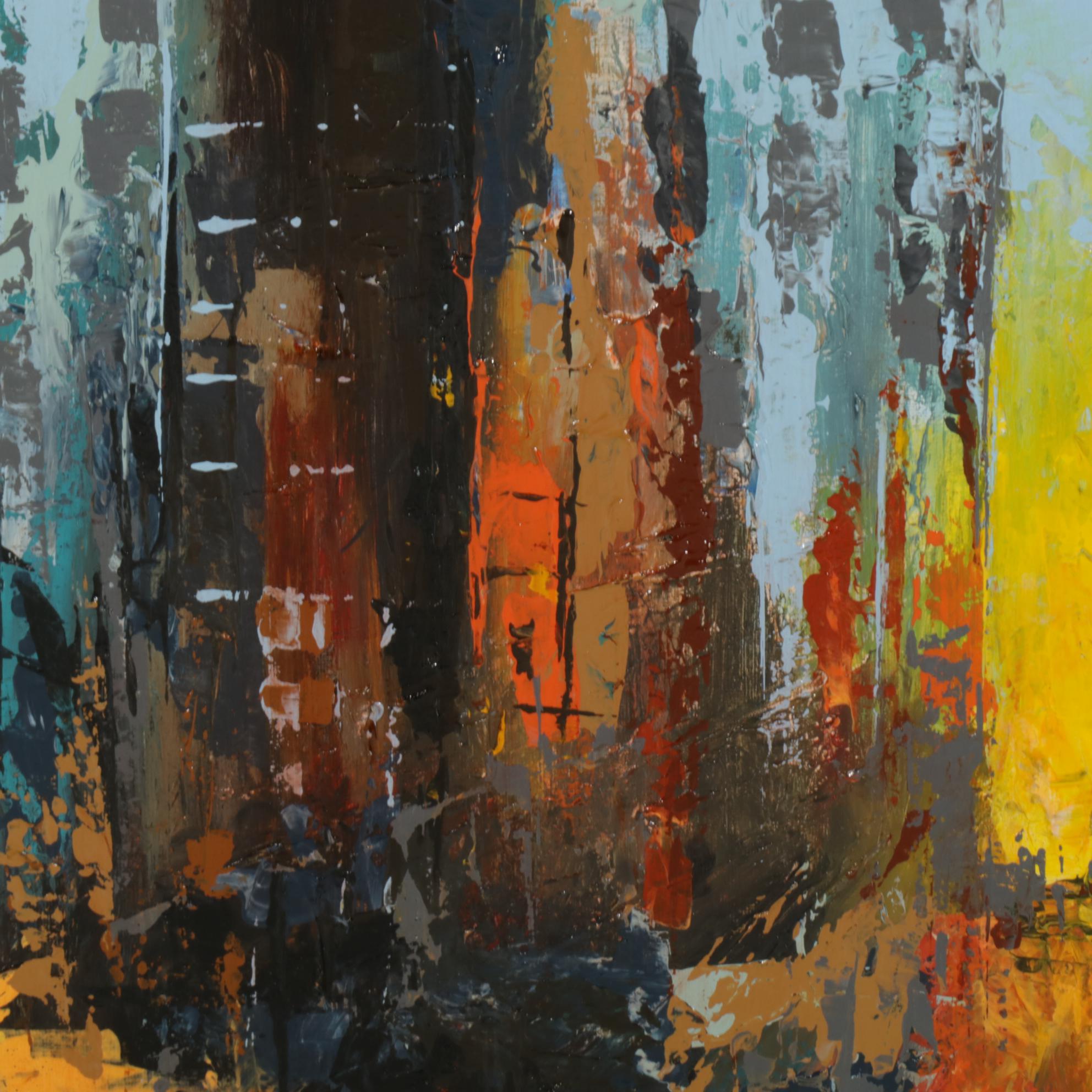 Farshad Lanjani Abstract Acrylic Painting, 21st Century