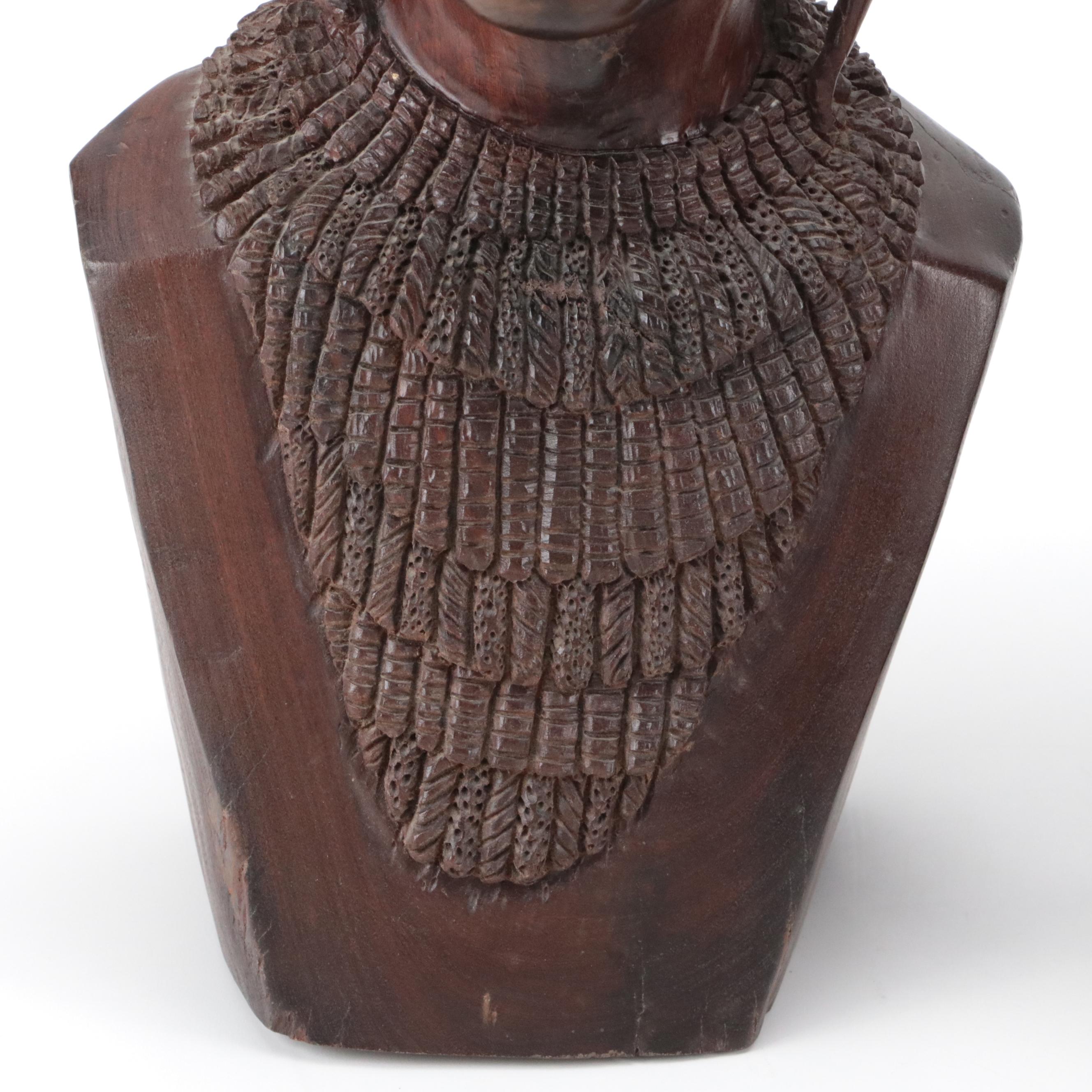 Modern African Shona Tribe Male and Female Portrait Busts