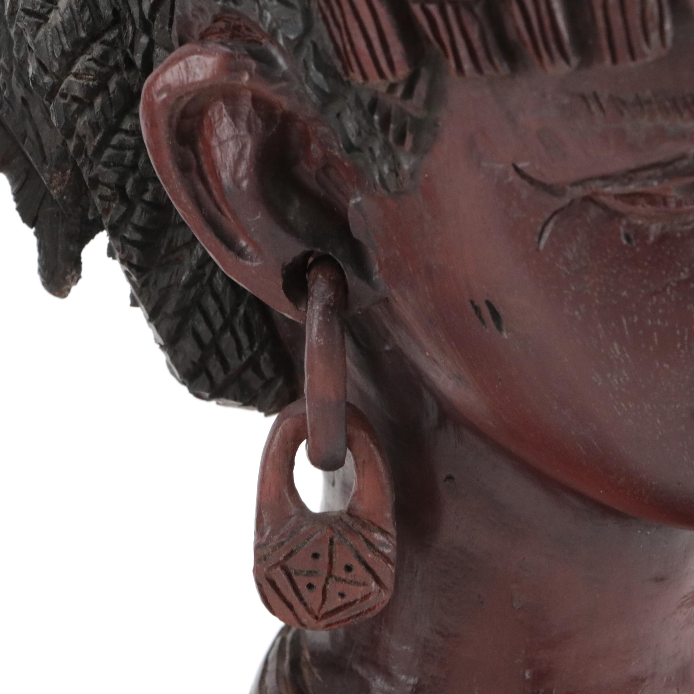 Modern African Shona Tribe Male and Female Portrait Busts