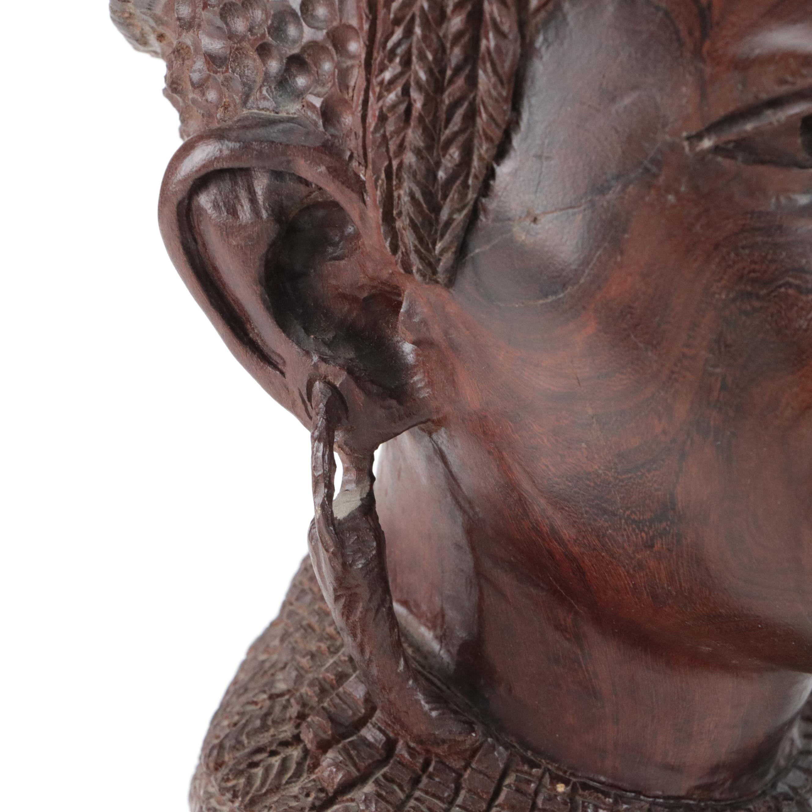 Modern African Shona Tribe Male and Female Portrait Busts