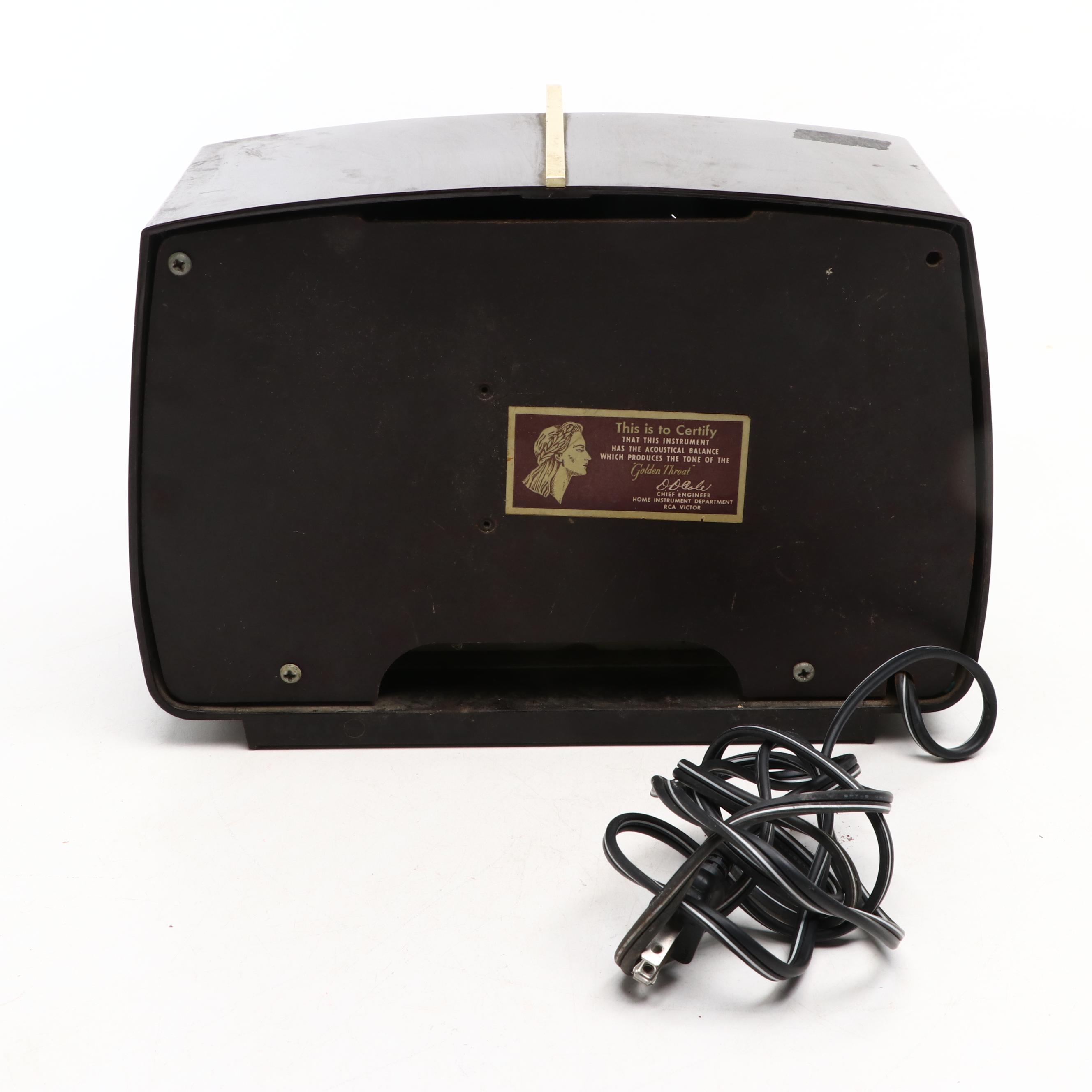 Philco Model 51-934 and RCA Victor Model X-551 Table Top Radios, Mid-20th C.