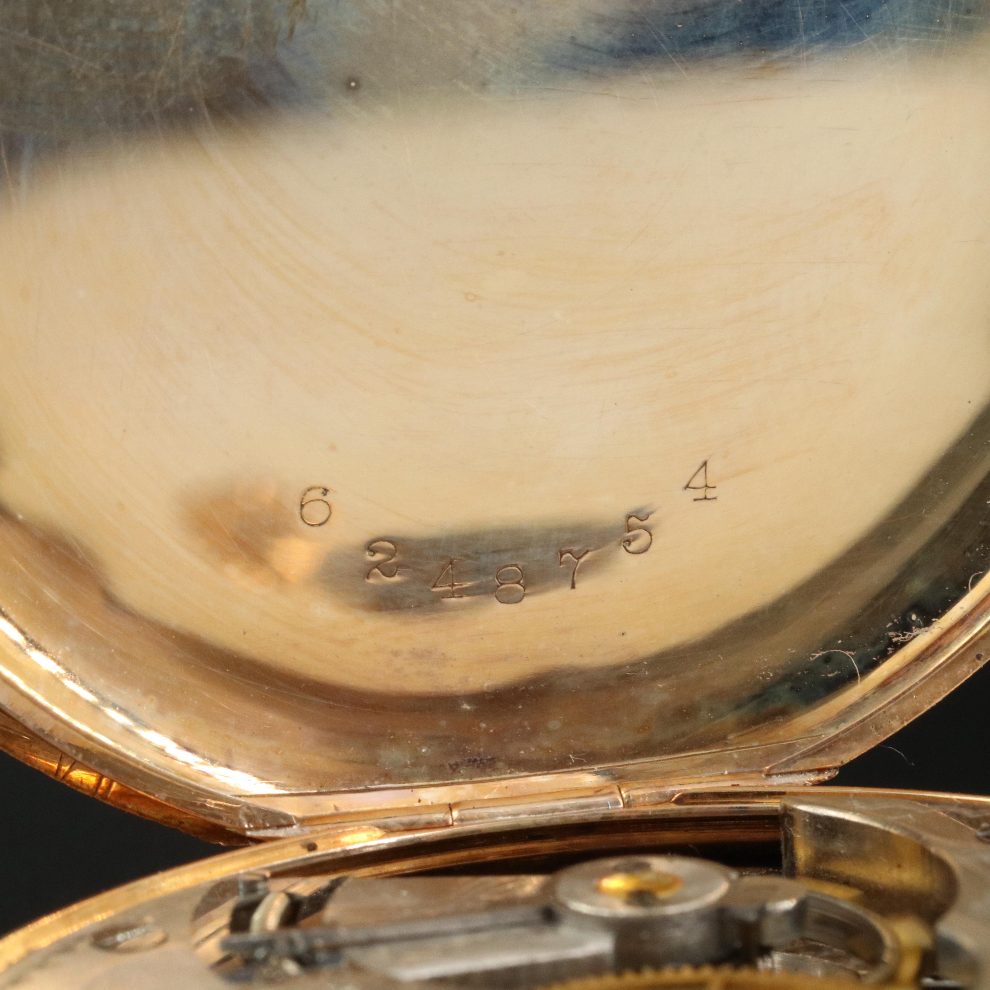 1921 14K Elgin Hunting Case Pocket Watch with 14K Fob