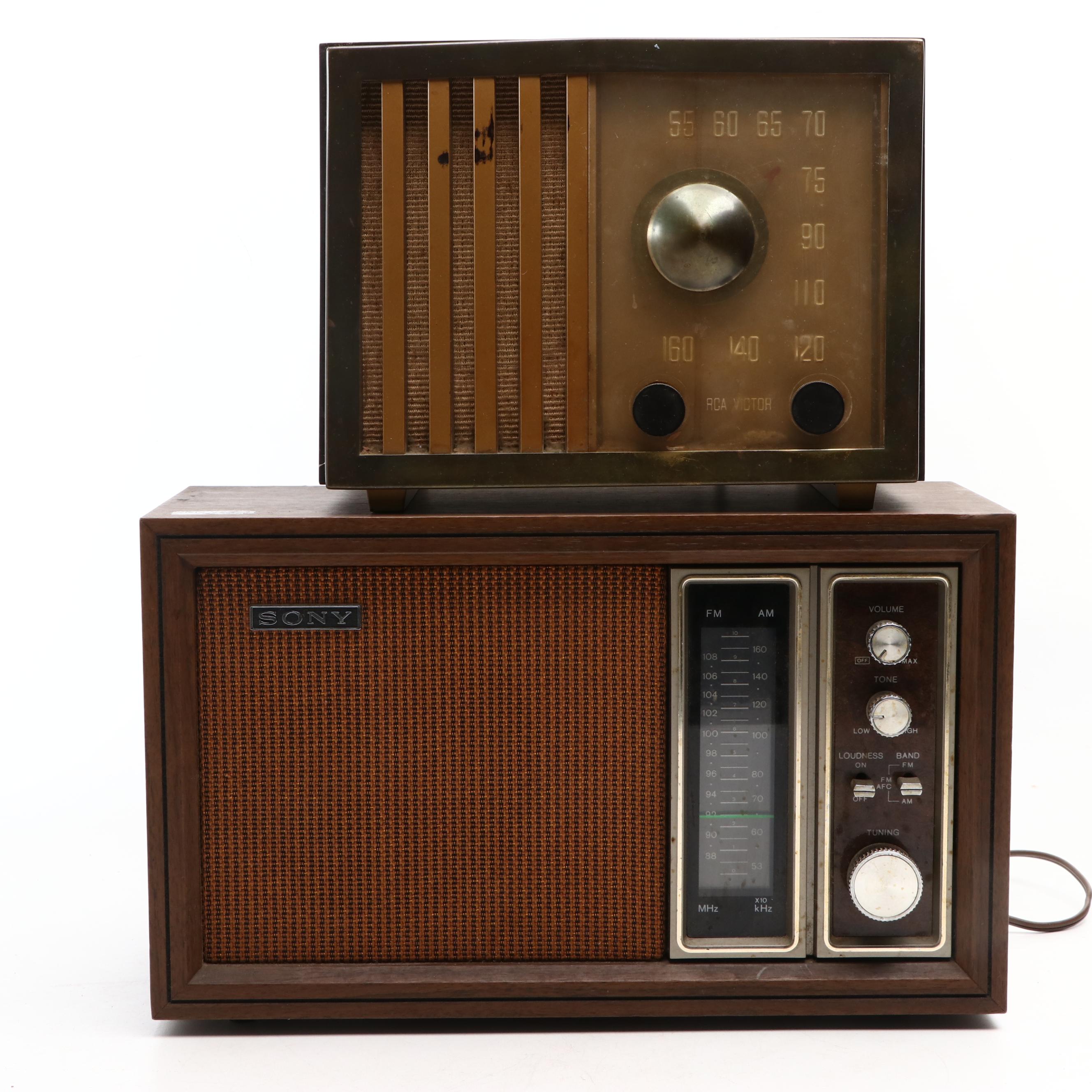 RCA Victor Model 75X11, Sony, General Electric and Other Tabletop Radios