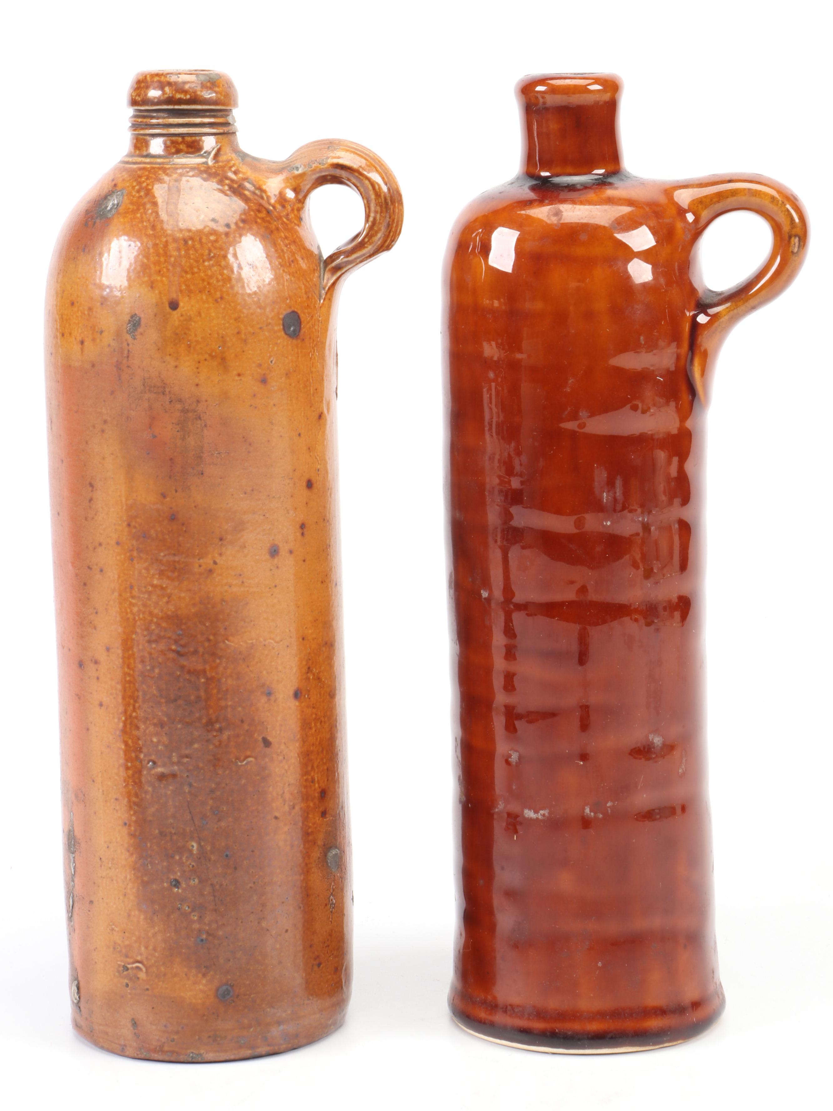 Newberry Wine with Other Stoneware Bottle and Candle Holders EBTH