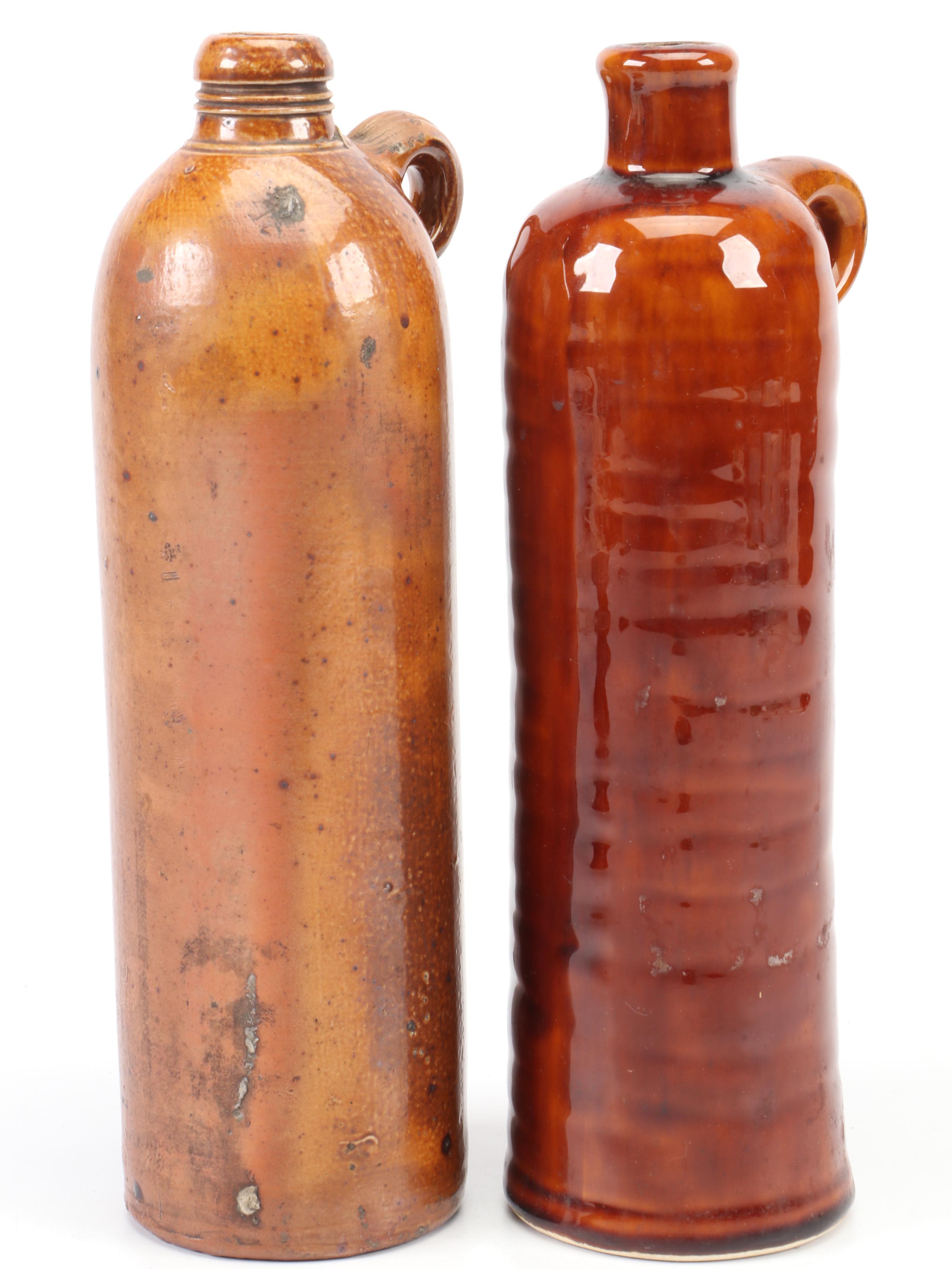 Newberry Wine with Other Stoneware Bottle and Candle Holders EBTH