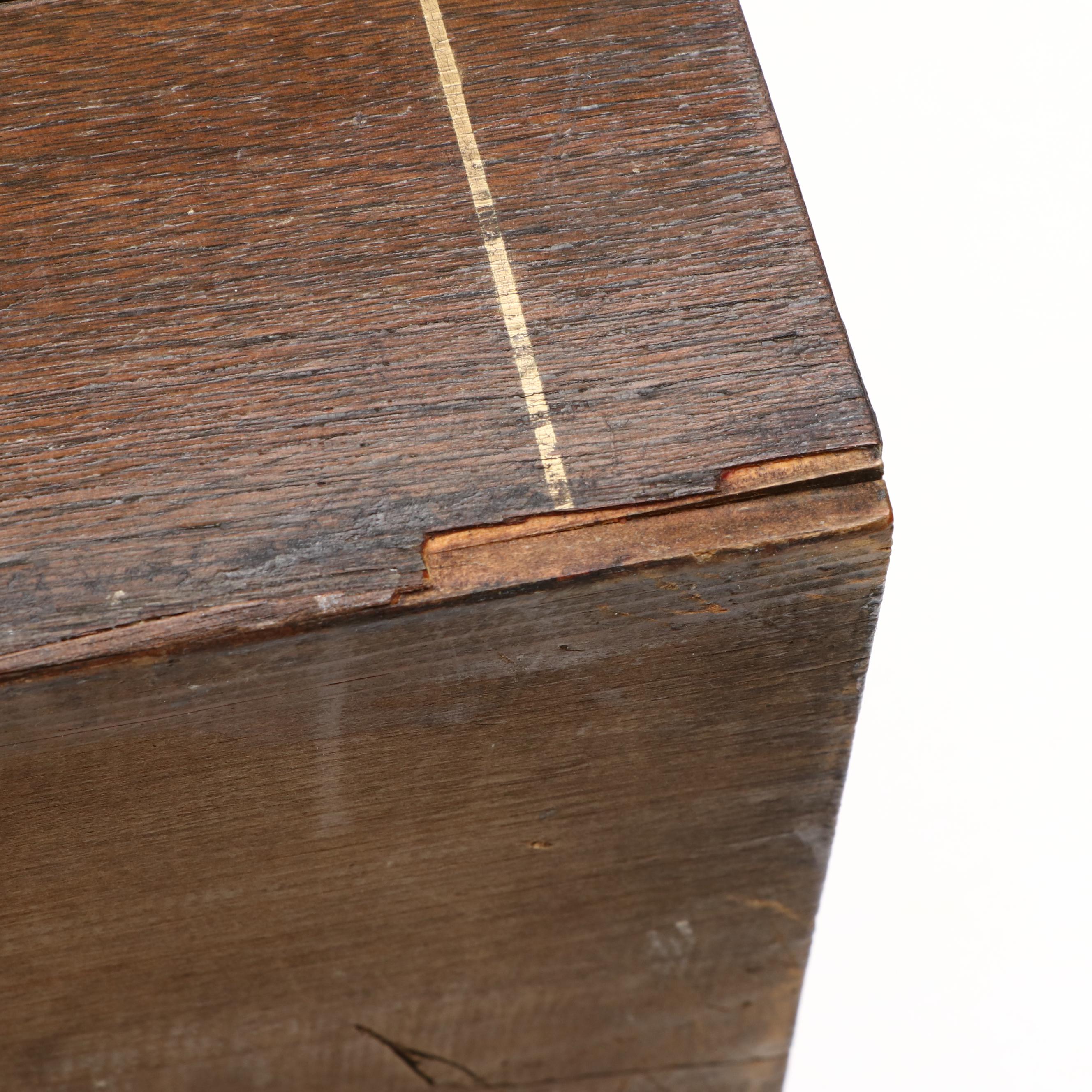 Gilt Wood Travel Sloped Lap Writing Desk and Document Box, 19th C.